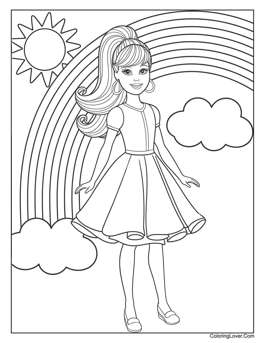 Colori Barbie Barbie Drawing Color Barbie Color Drawing Printable Barbie Color