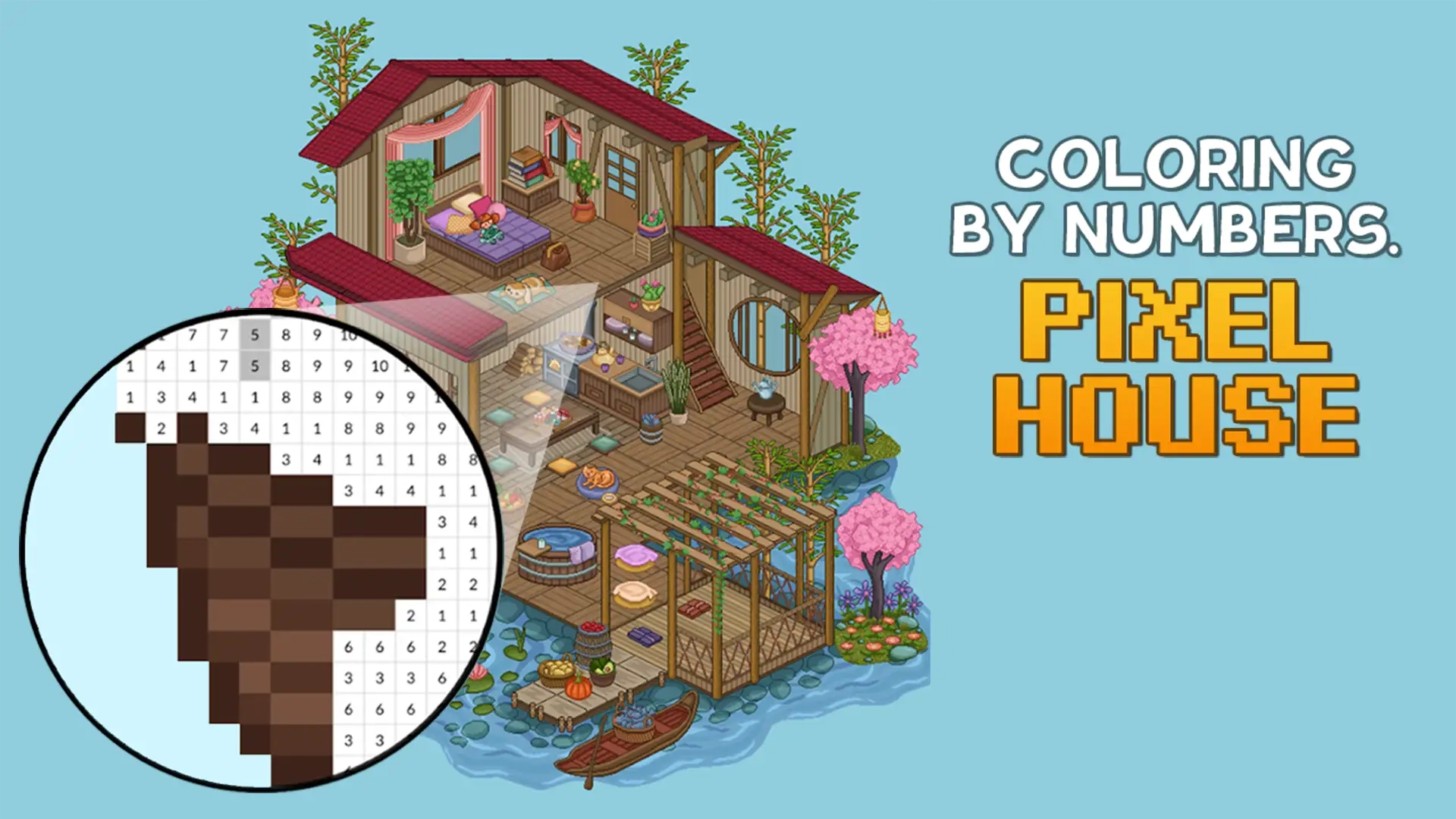 Coloring By Numbers Pixel House Play On CrazyGames