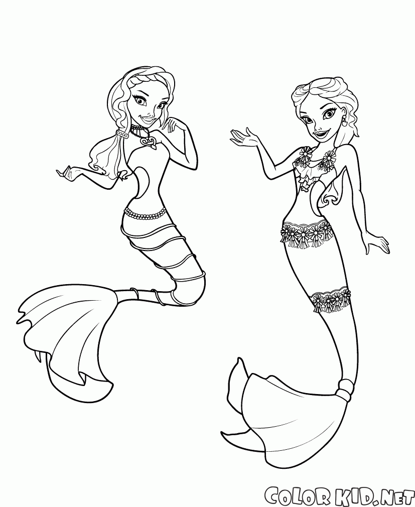 barbie mermaid coloring pages