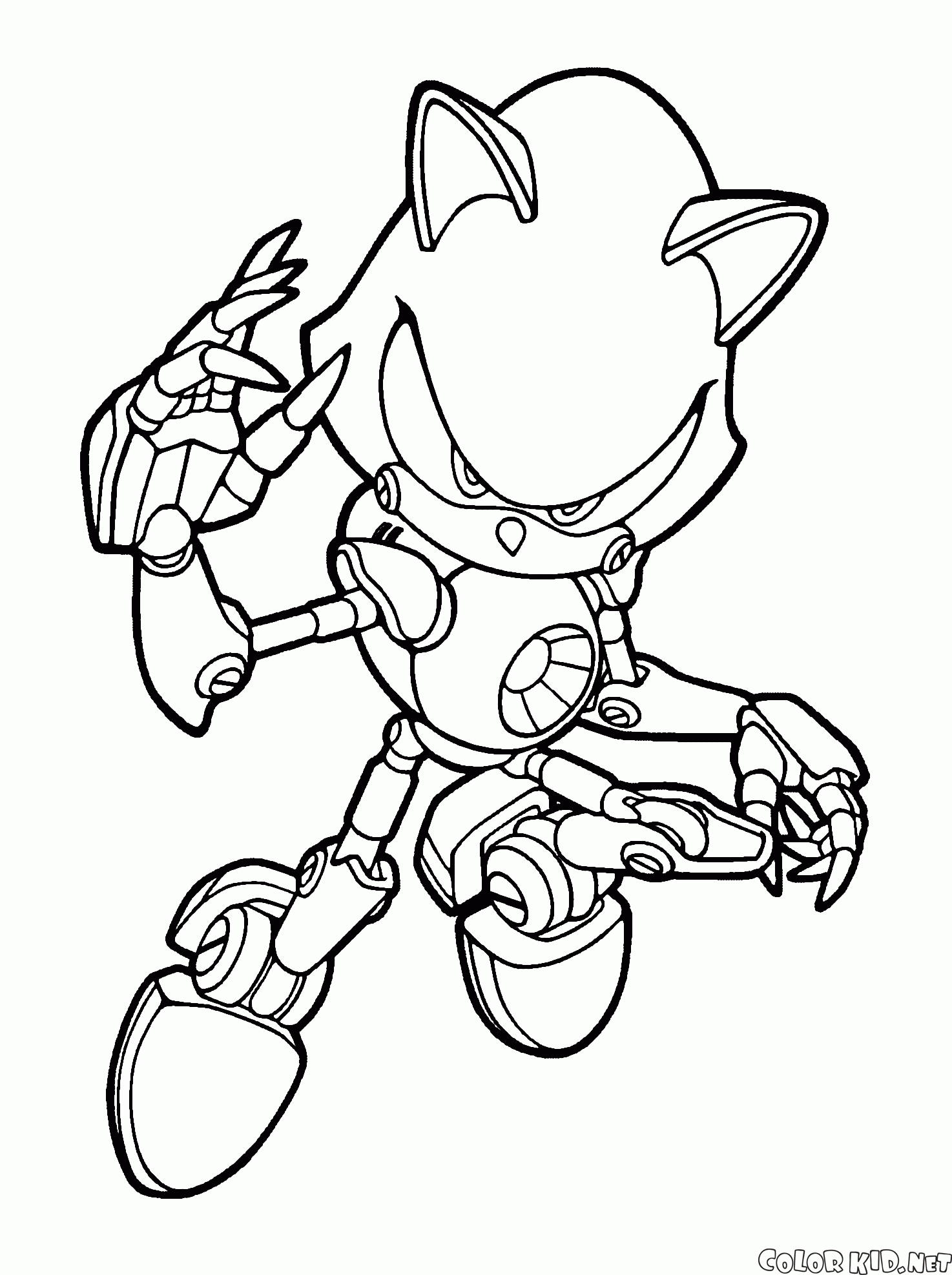 metal sonic coloring pages