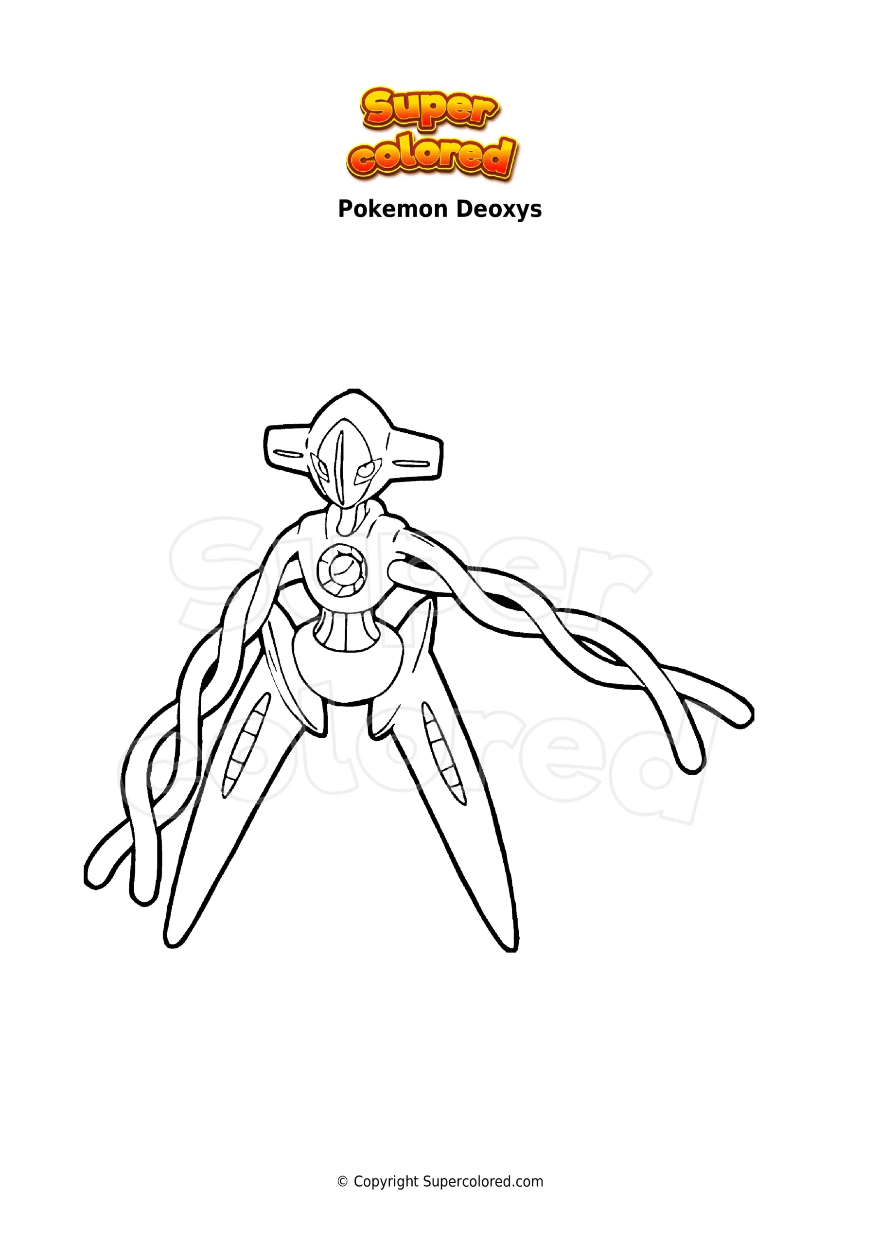 Coloring Page Pokemon Deoxys