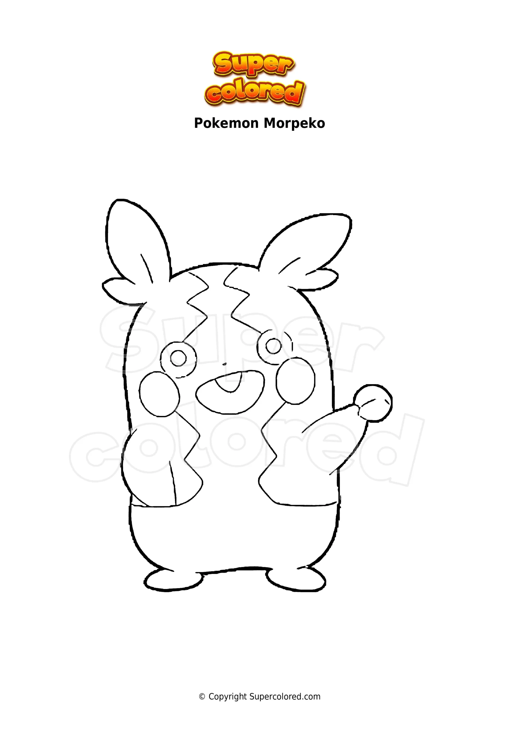 Coloring Page Pokemon Morpeko