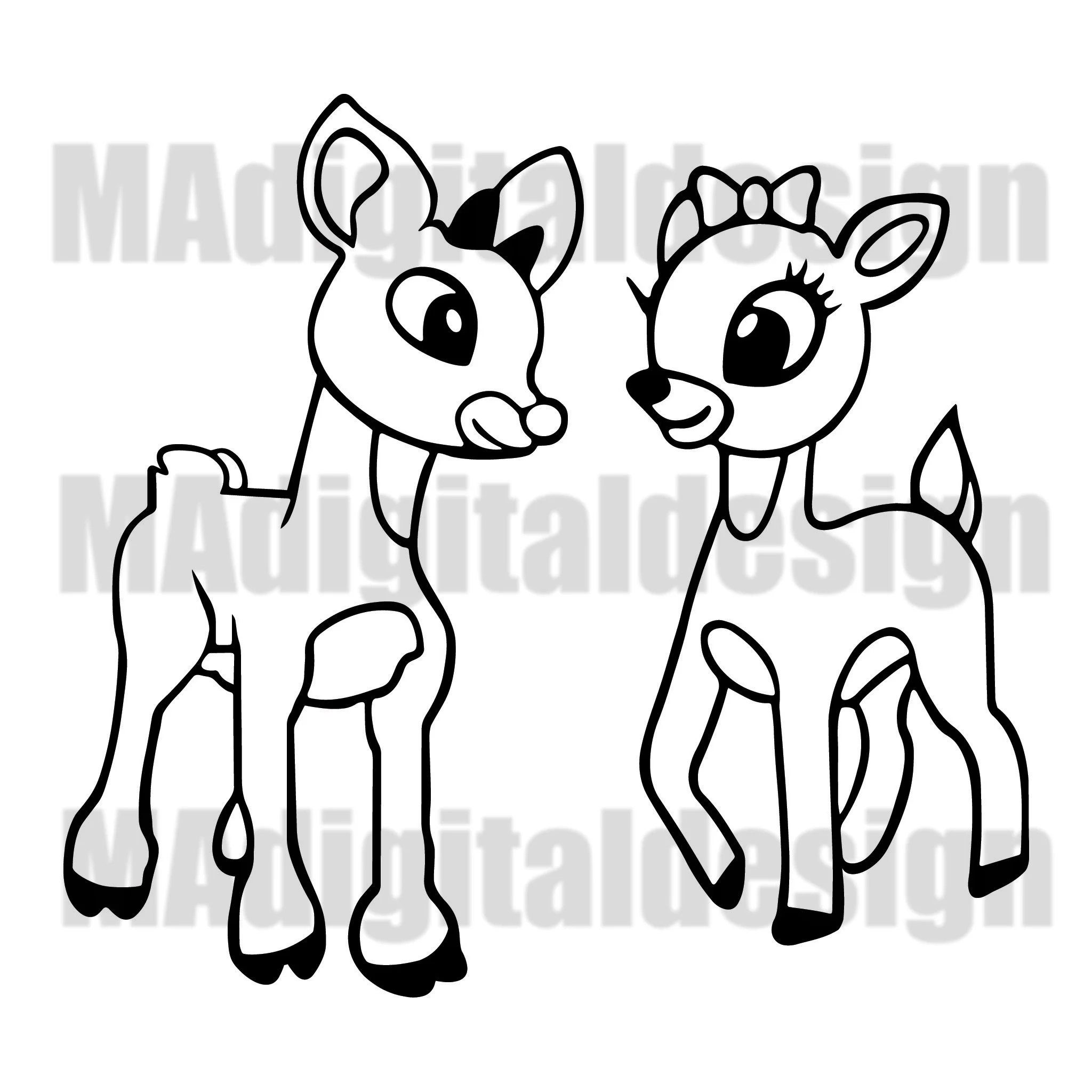 Coloring Page Rudolph From The Classic Movie Rudolph The Red Nosed Reindeer Pdf File For Holiday Parties Teachers Home School And More Etsy