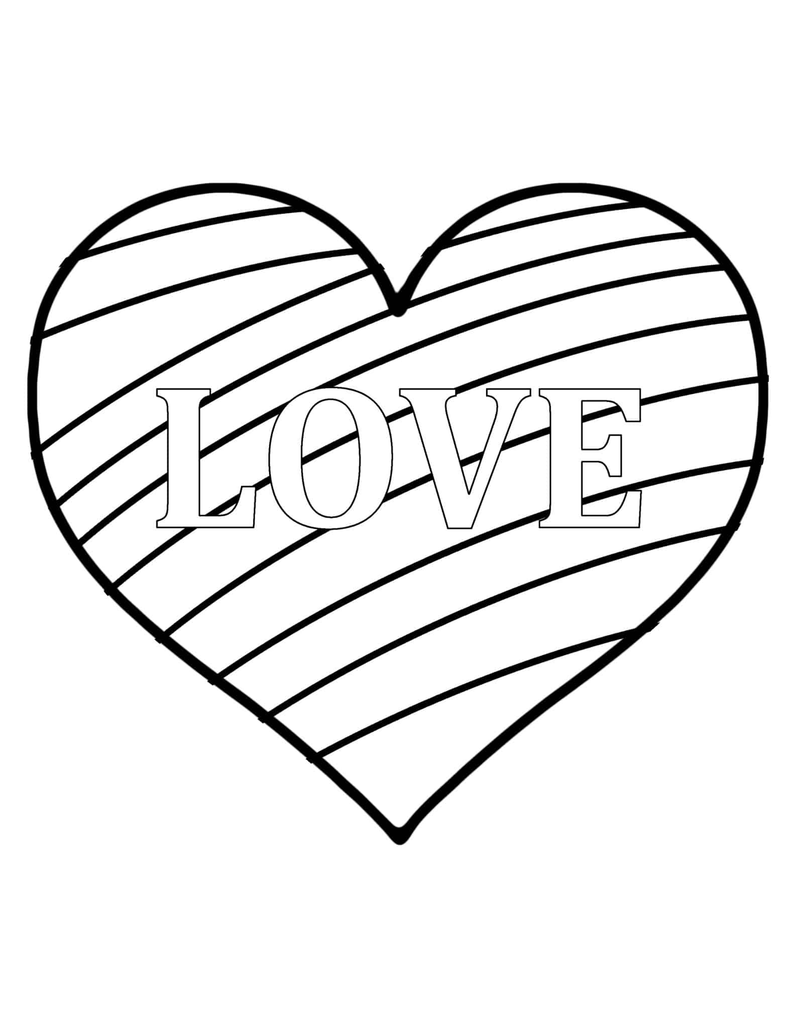 valentine's day colouring pages free
