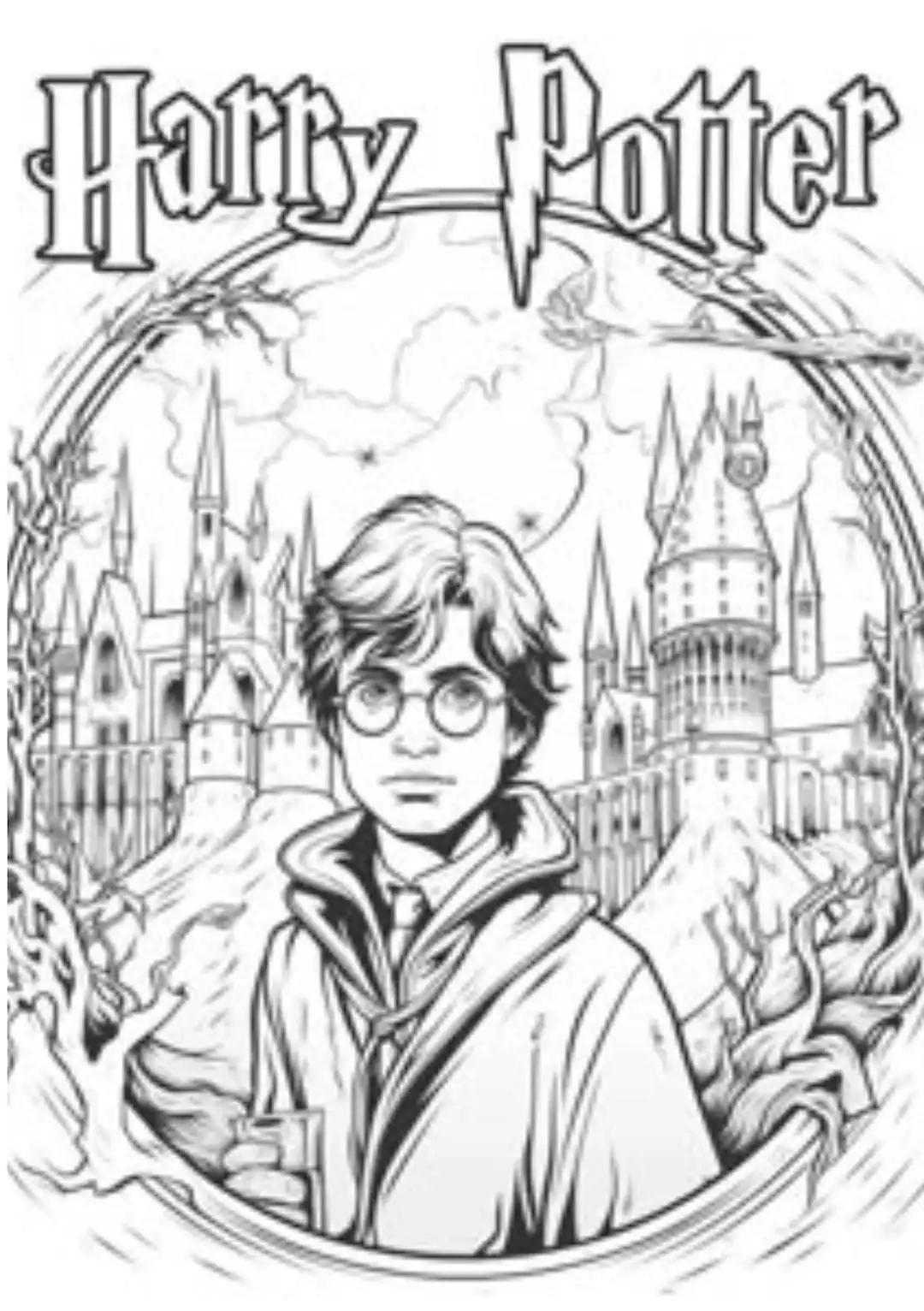 Coloring Pages Harry Potter Etsy