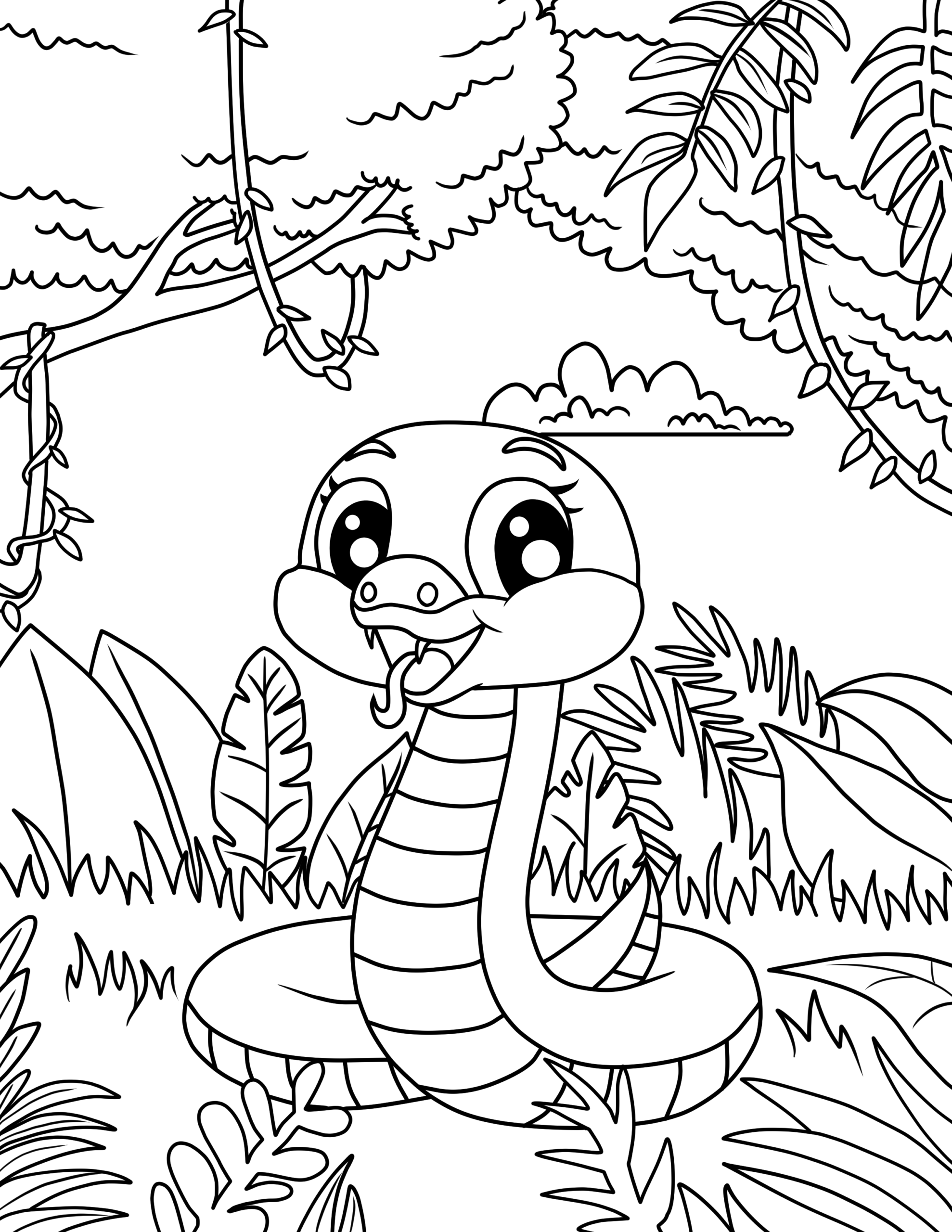 animals in the rainforest coloring pages