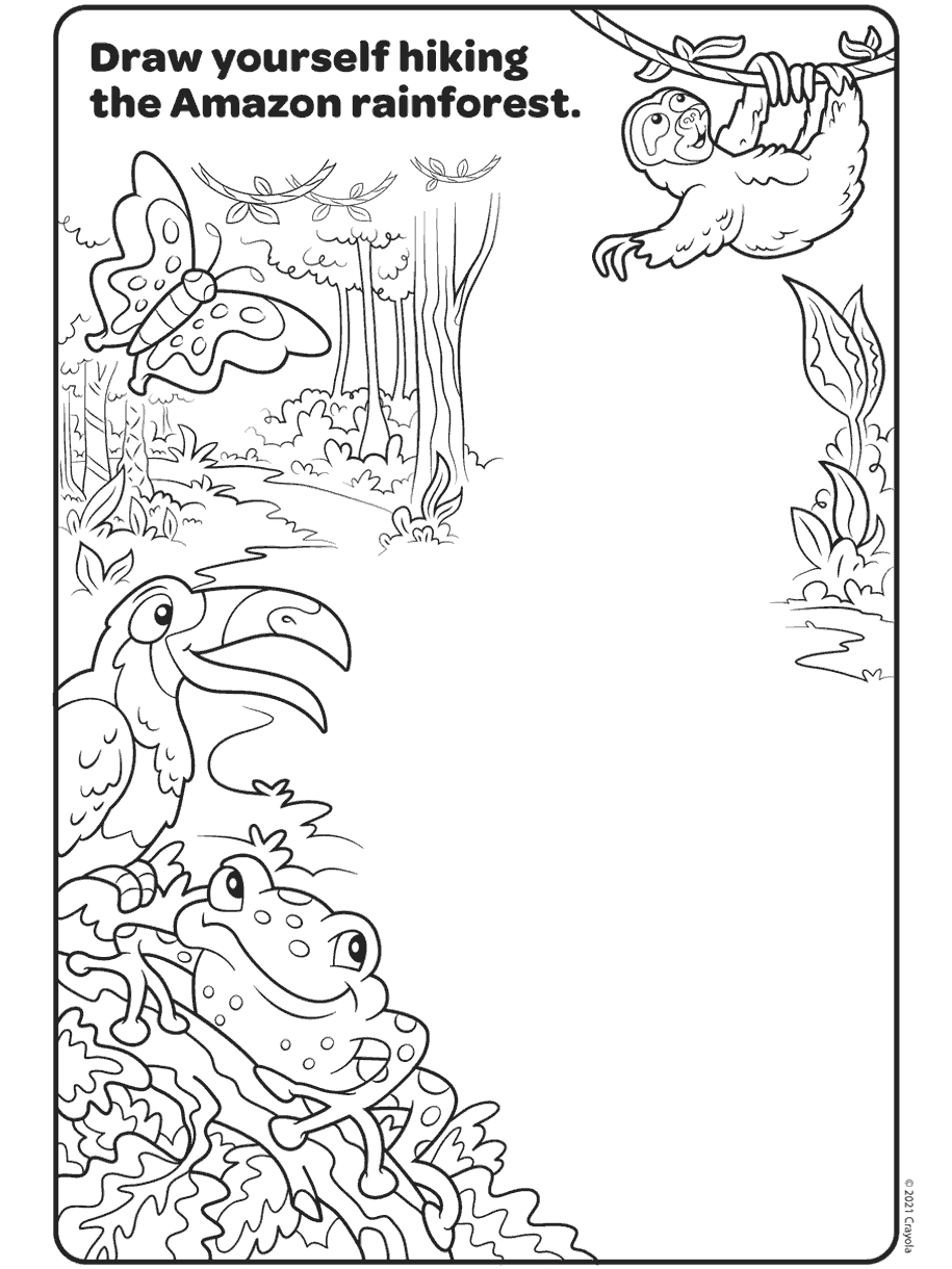 rainforest animal coloring pages