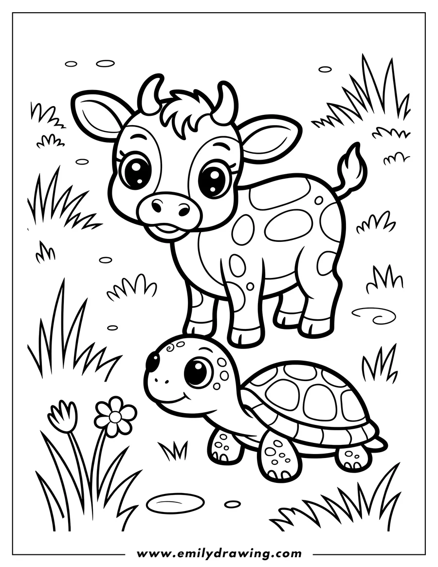 Cow Coloring Pages Emily Drawing