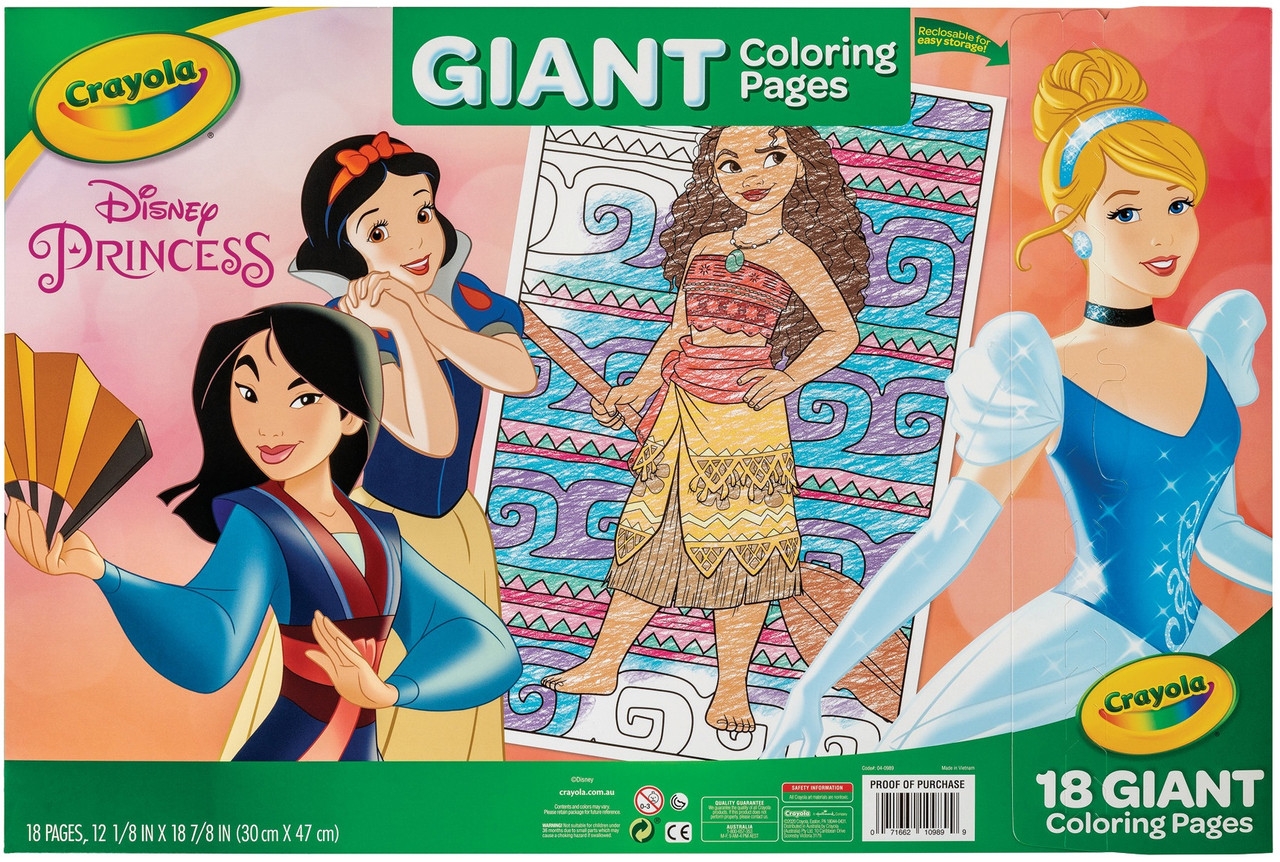 crayola giant coloring pages disney princess