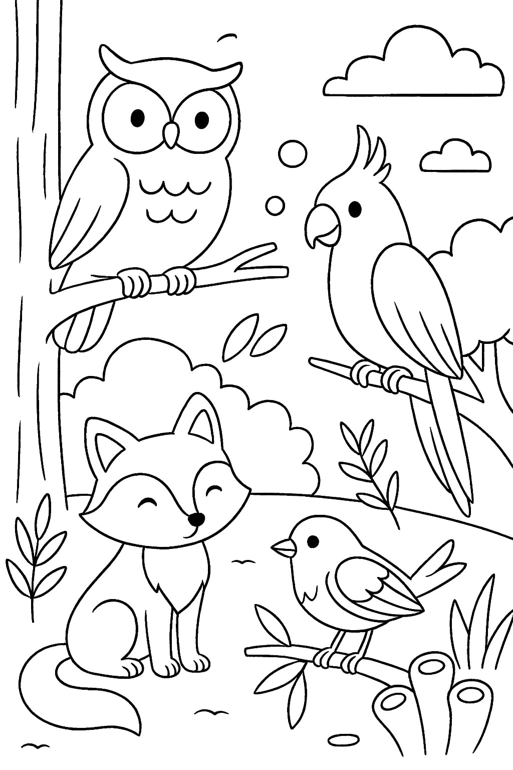 Creative Animal Coloring Pages For Kids