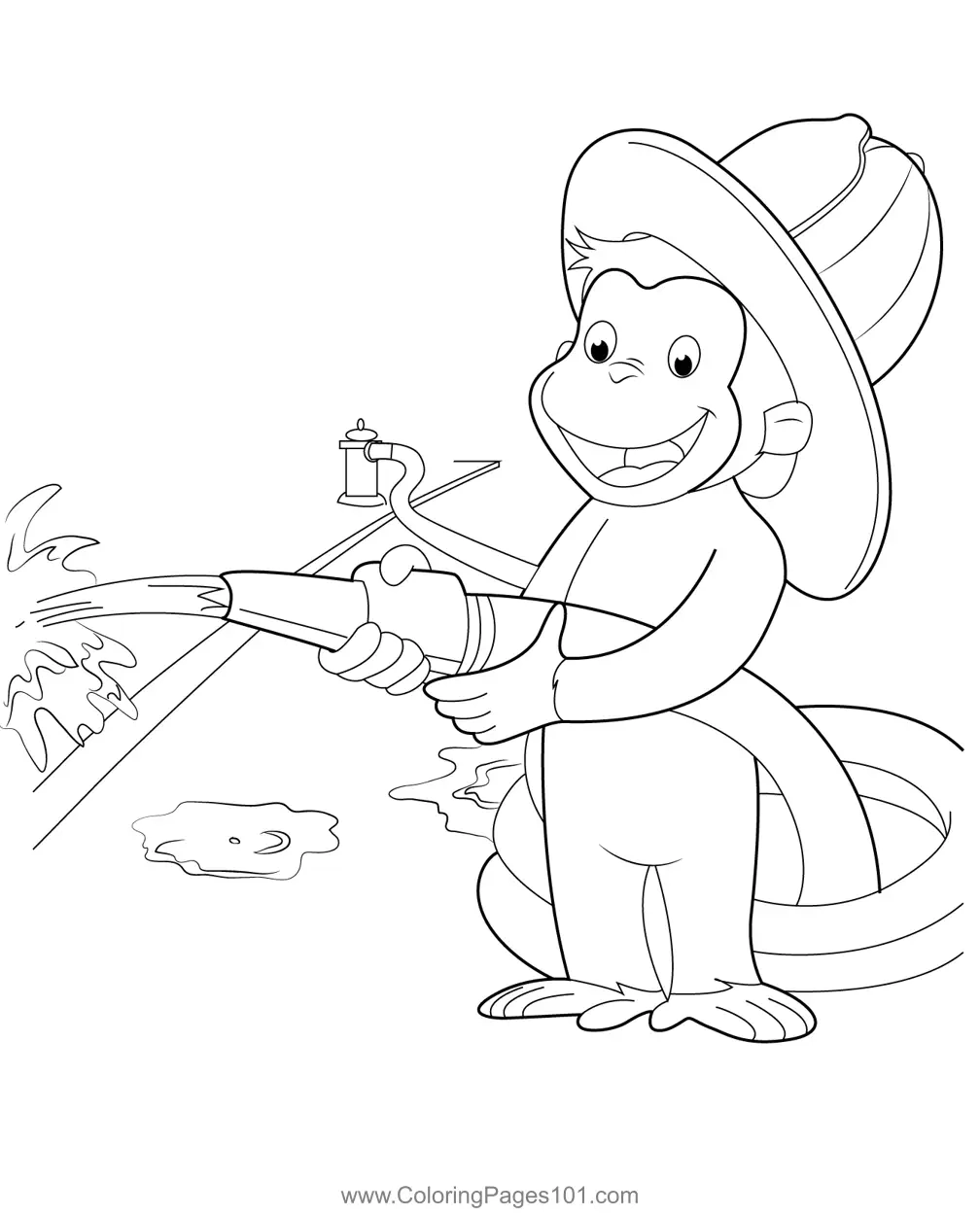Curious George As Fireman Coloring Page For Kids Free Curious George Printable Coloring Pages Online For Kids ColoringPages101 Coloring Pages For Kids Curious George As Fireman Coloring Page For Kids Free Curious George Printable Coloring Pages Online For Kids ColoringPages101 Coloring Pages For Kids