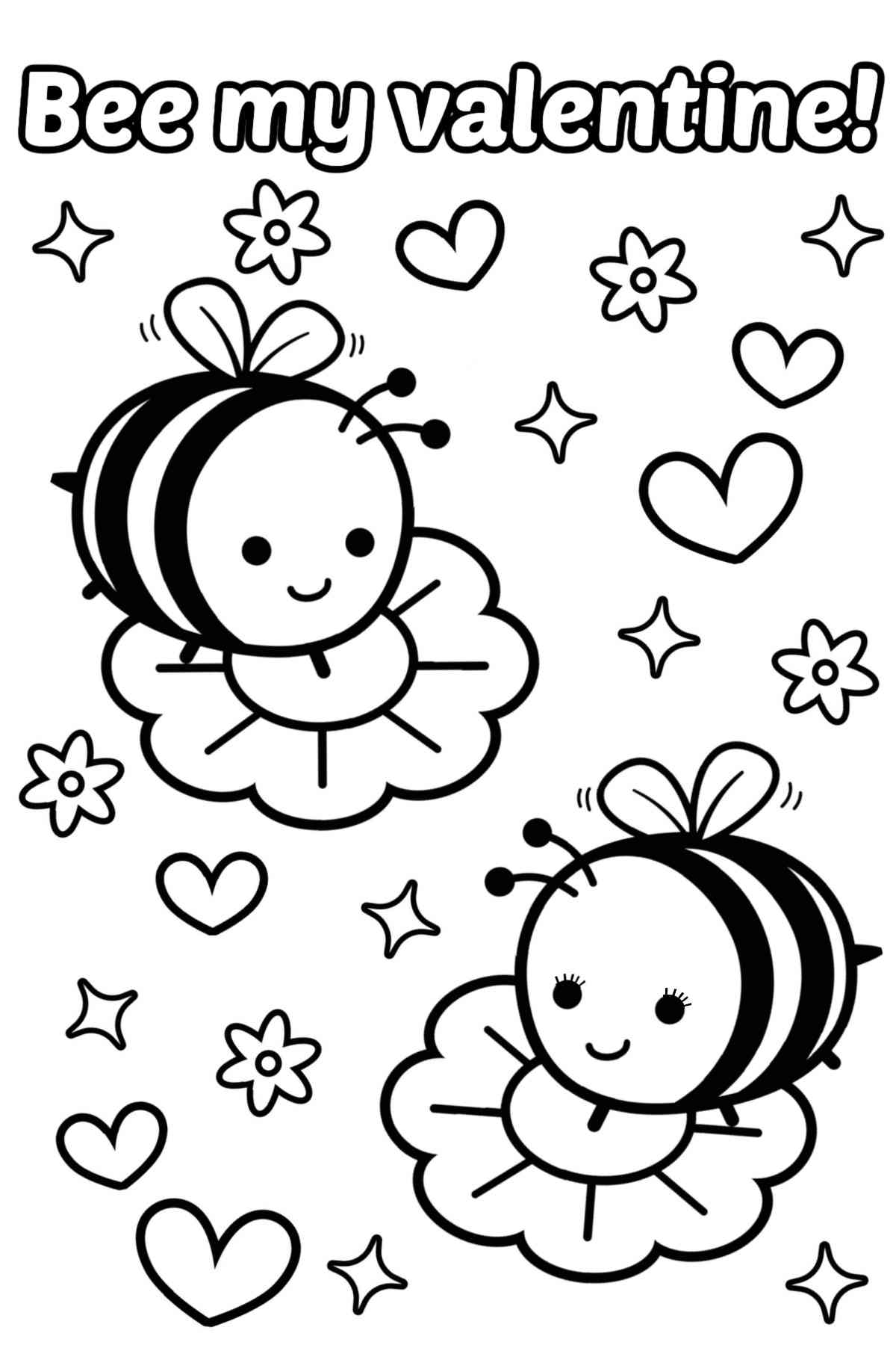 Cute Funny Valentines Day Coloring Pages Stock Vector Royalty Free 2687305157 For Adults