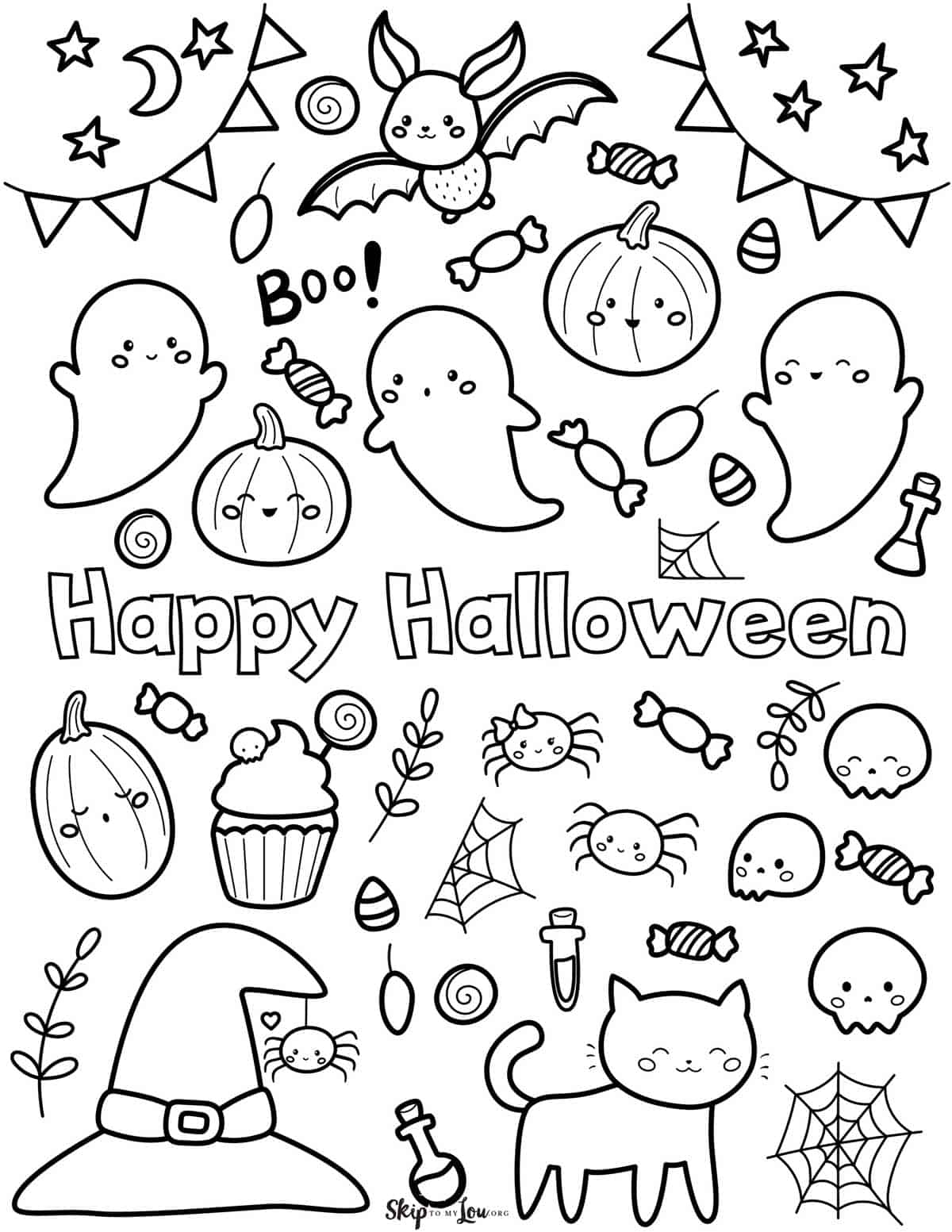 Cute Halloween Coloring Pages To Print And Color Skip To My Lou Cute Halloween Coloring Pages To Print And Color Skip To My Lou