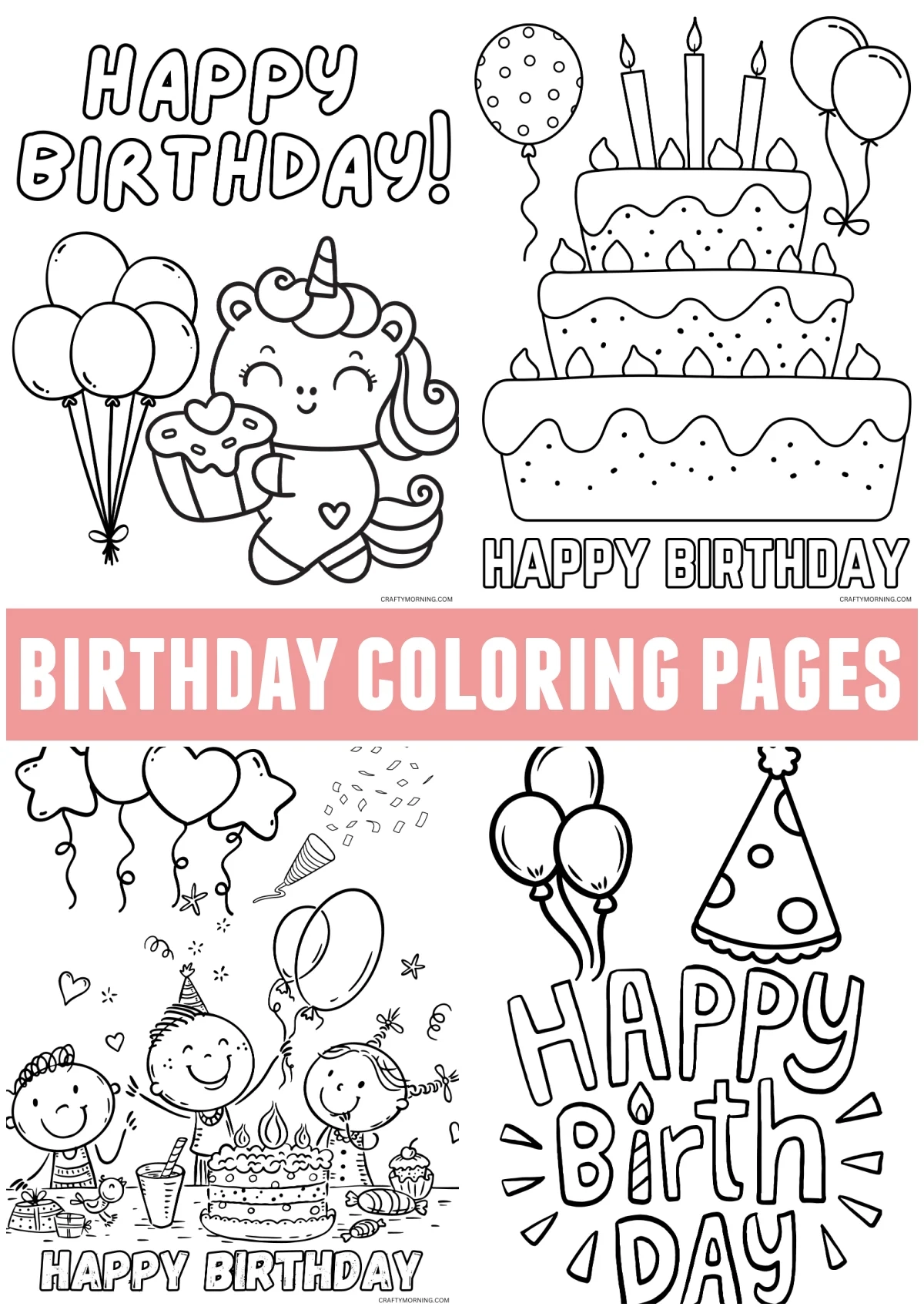 Cute Happy Birthday Coloring Pages Crafty Morning Cute Happy Birthday Coloring Pages Crafty Morning