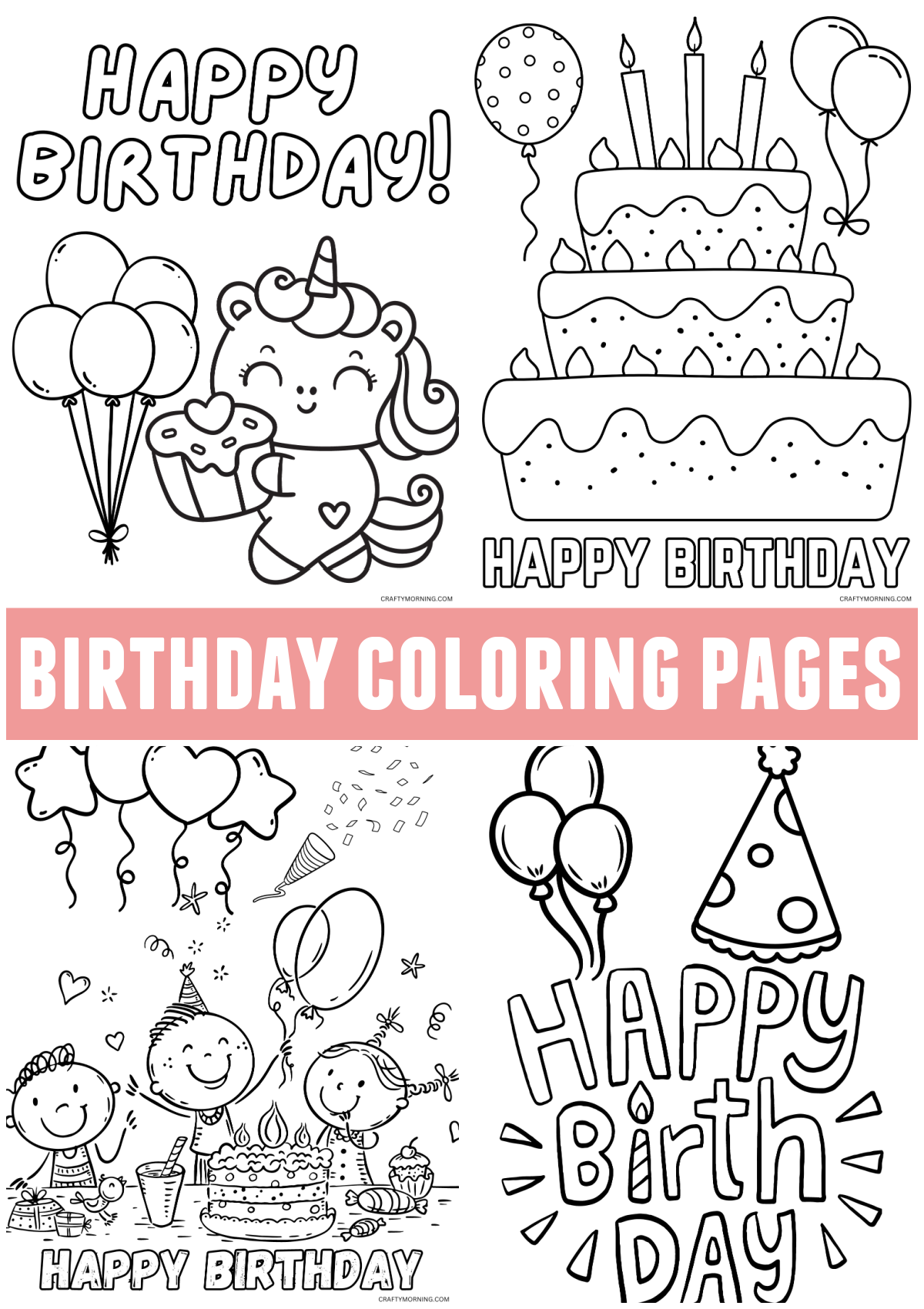 happy birthday coloring pages