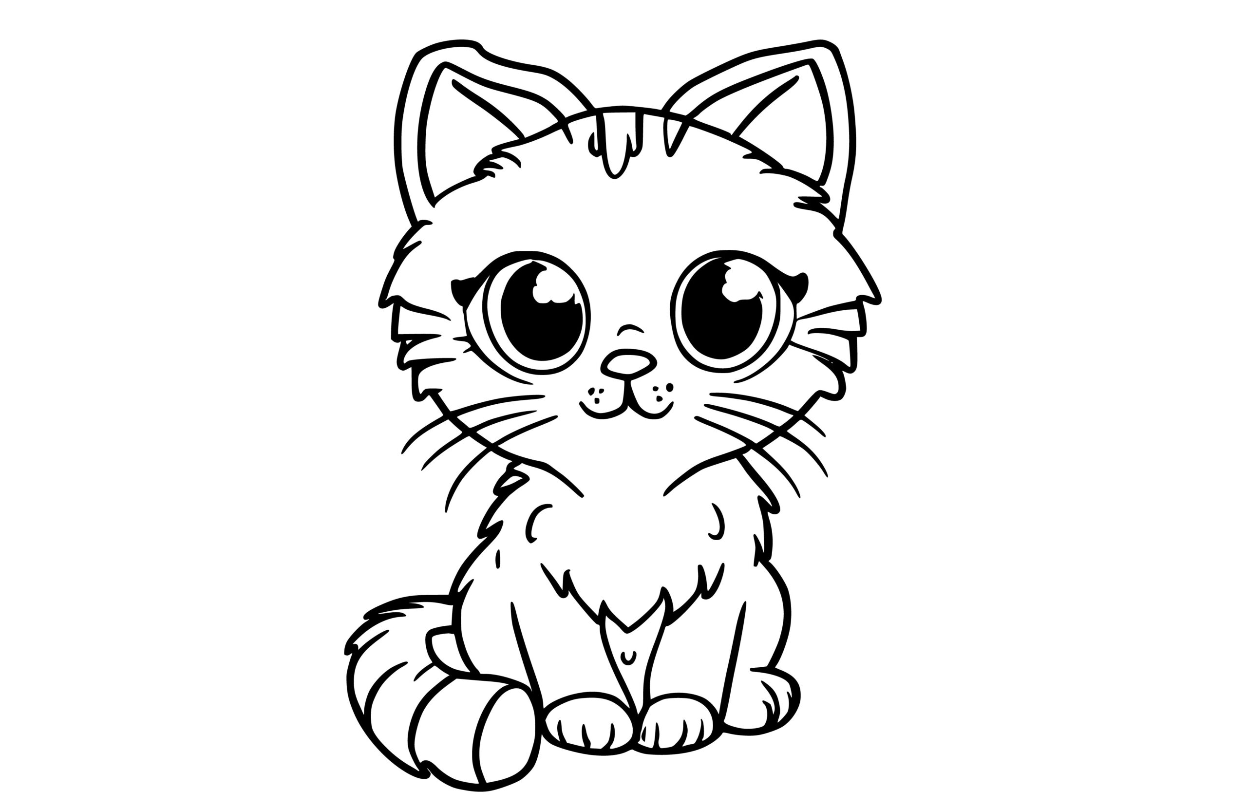 Cute Kitten Coloring Pages For Kids Graphic By MyCreativeLife Creative Fabrica