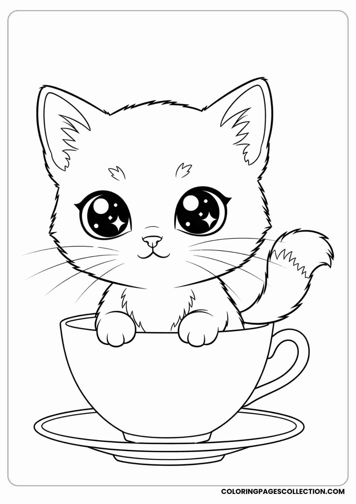 free kitty coloring pages
