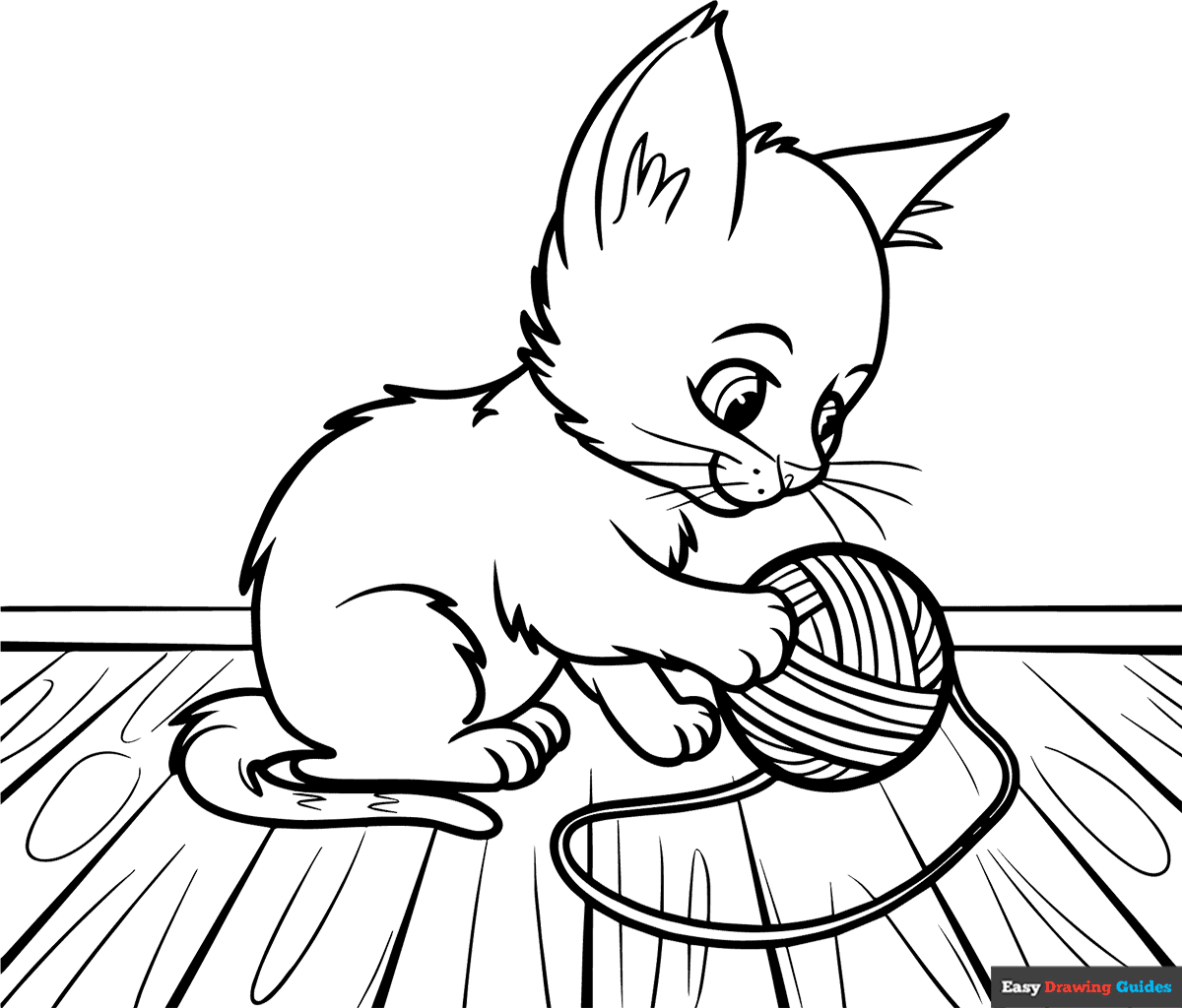 free kitten coloring pages