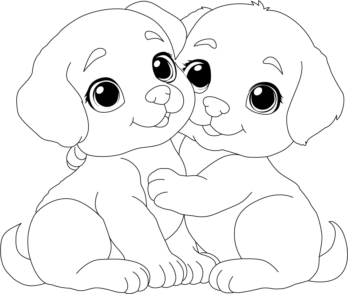 Cute Puppies Free Printable PDF For Kids