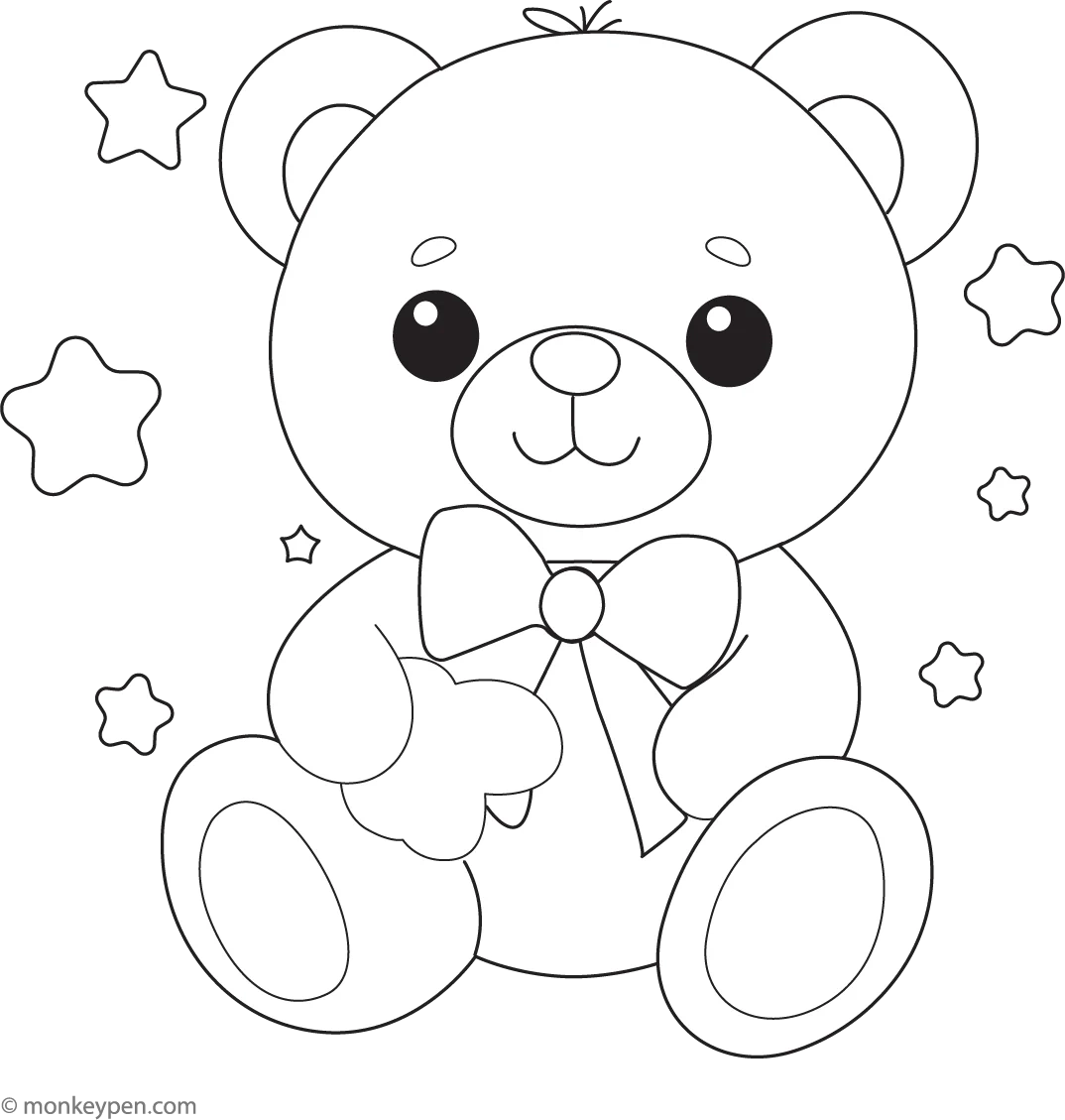 Cute Teddy Coloring Page Adorable Free Printable For Kids Cute Teddy Coloring Page Adorable Free Printable For Kids