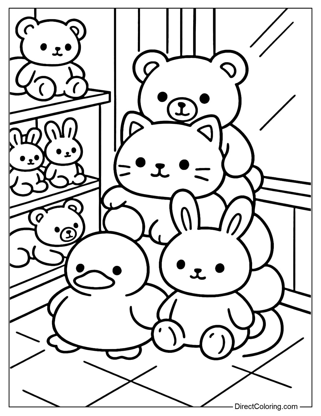 coloring pages of stuffed animals
