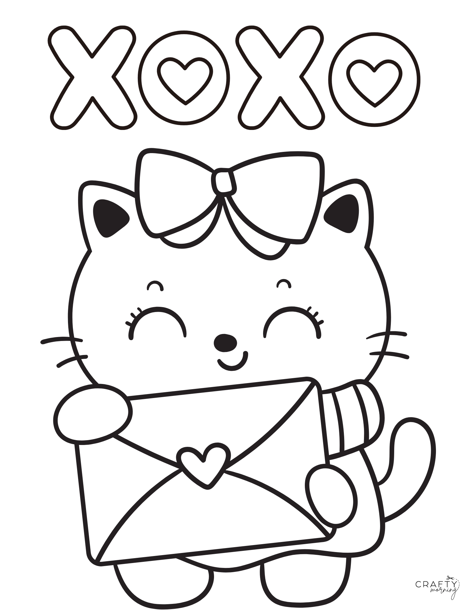 Cute Valentine s Day Coloring Pages Crafty Morning