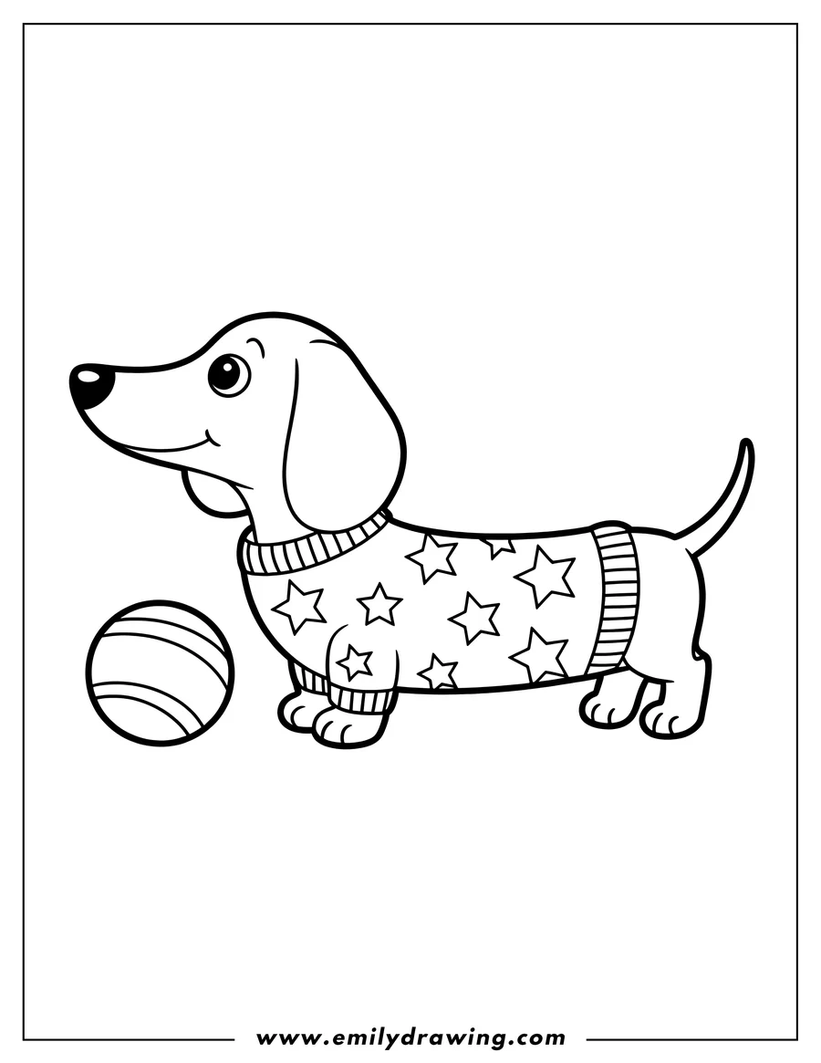 Dachshund Coloring Pages Emily Drawing