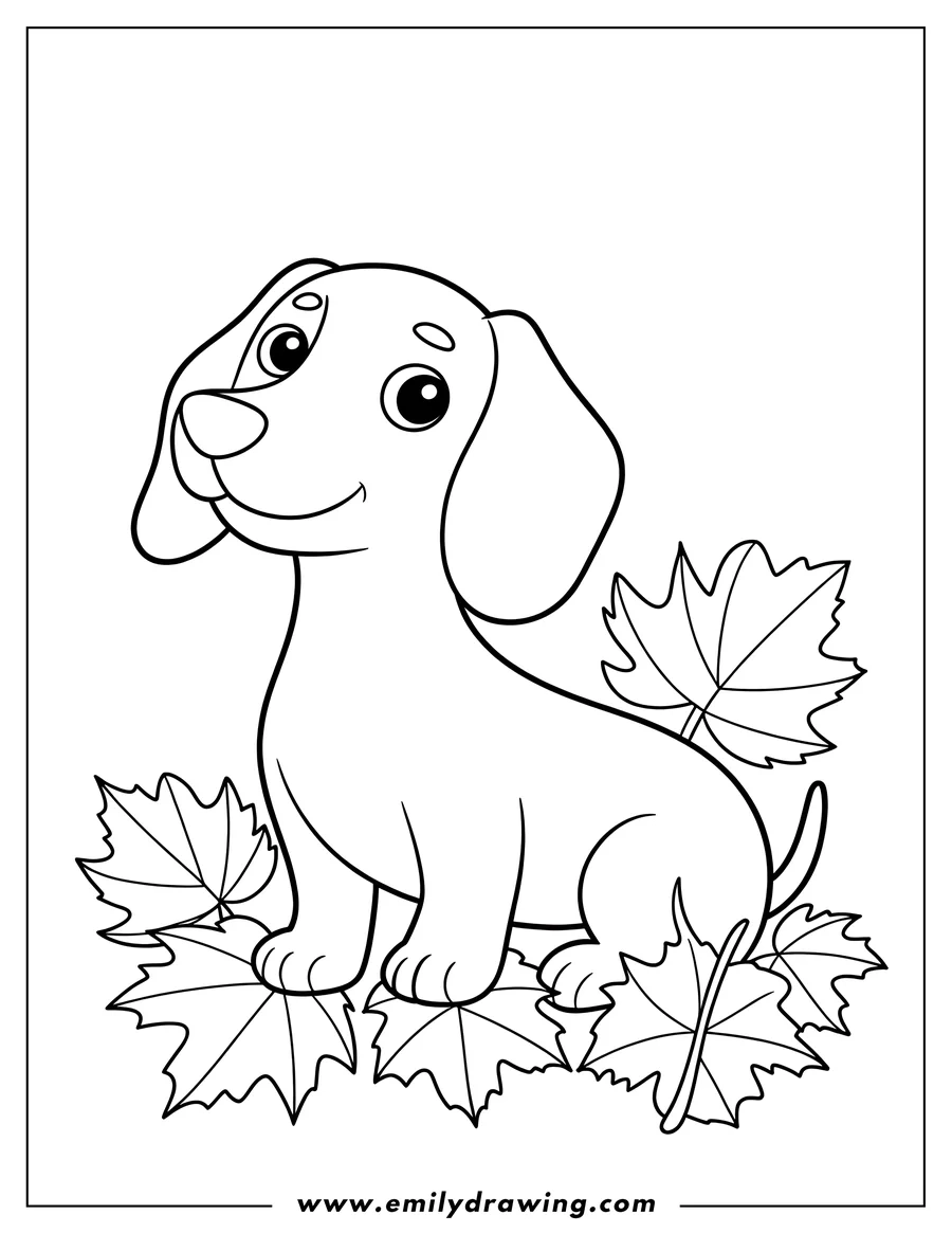 coloring pages of wiener dogs