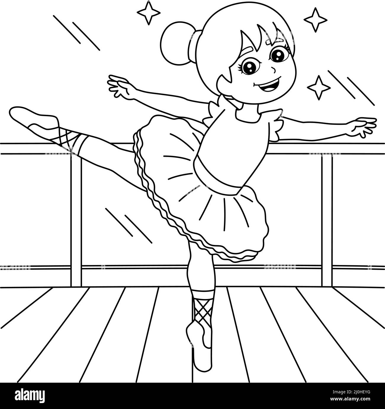 Dancing Ballerina Girl Coloring Page For Kids Stock Vector Image Art Alamy Dancing Ballerina Girl Coloring Page For Kids Stock Vector Image Art Alamy