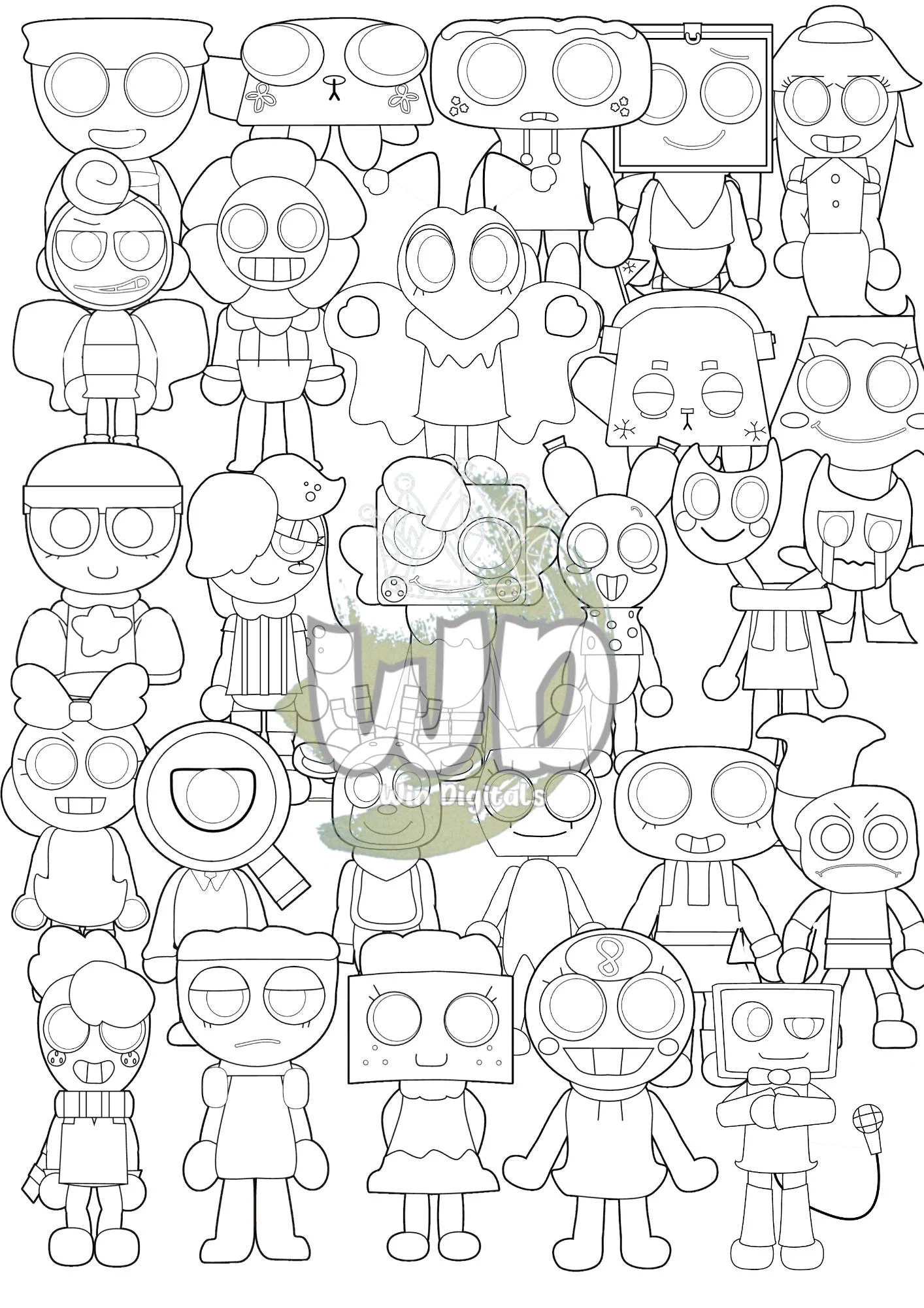 dandys world coloring page