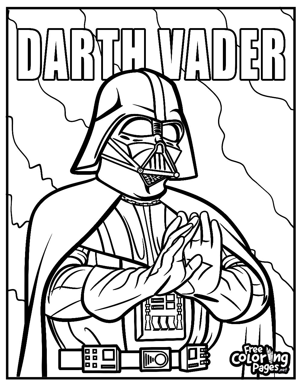 coloring pages of darth vader