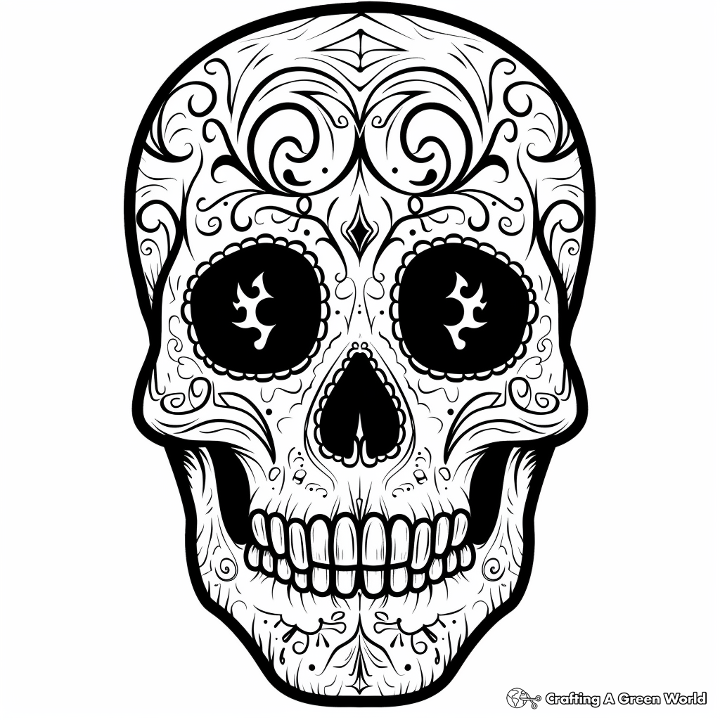 day of the dead coloring pages