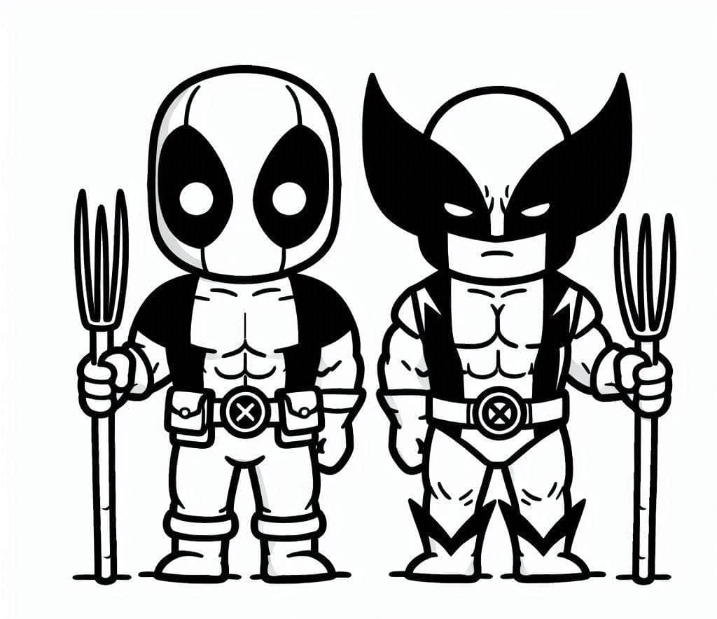 deadpool and wolverine coloring pages deadpool and wolverine coloring pages