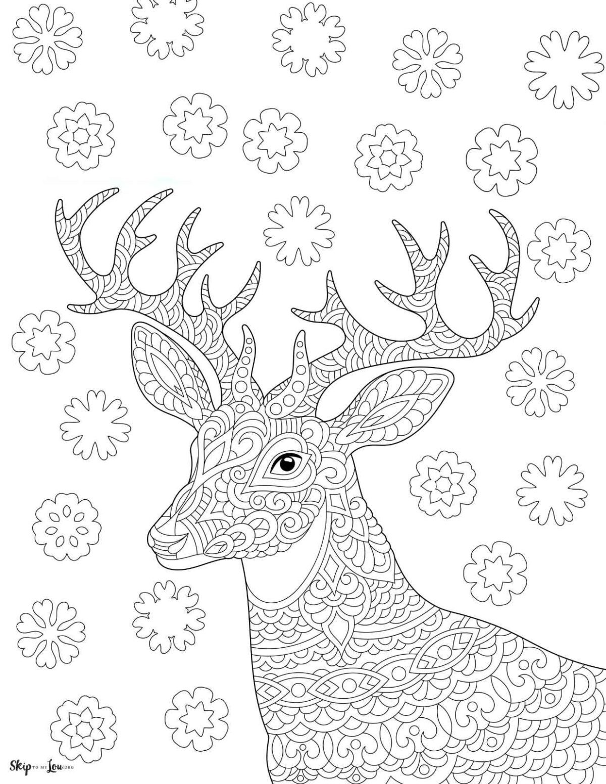 Deer Coloring Pages Free Printables For Kids And Adults Skip To My Lou