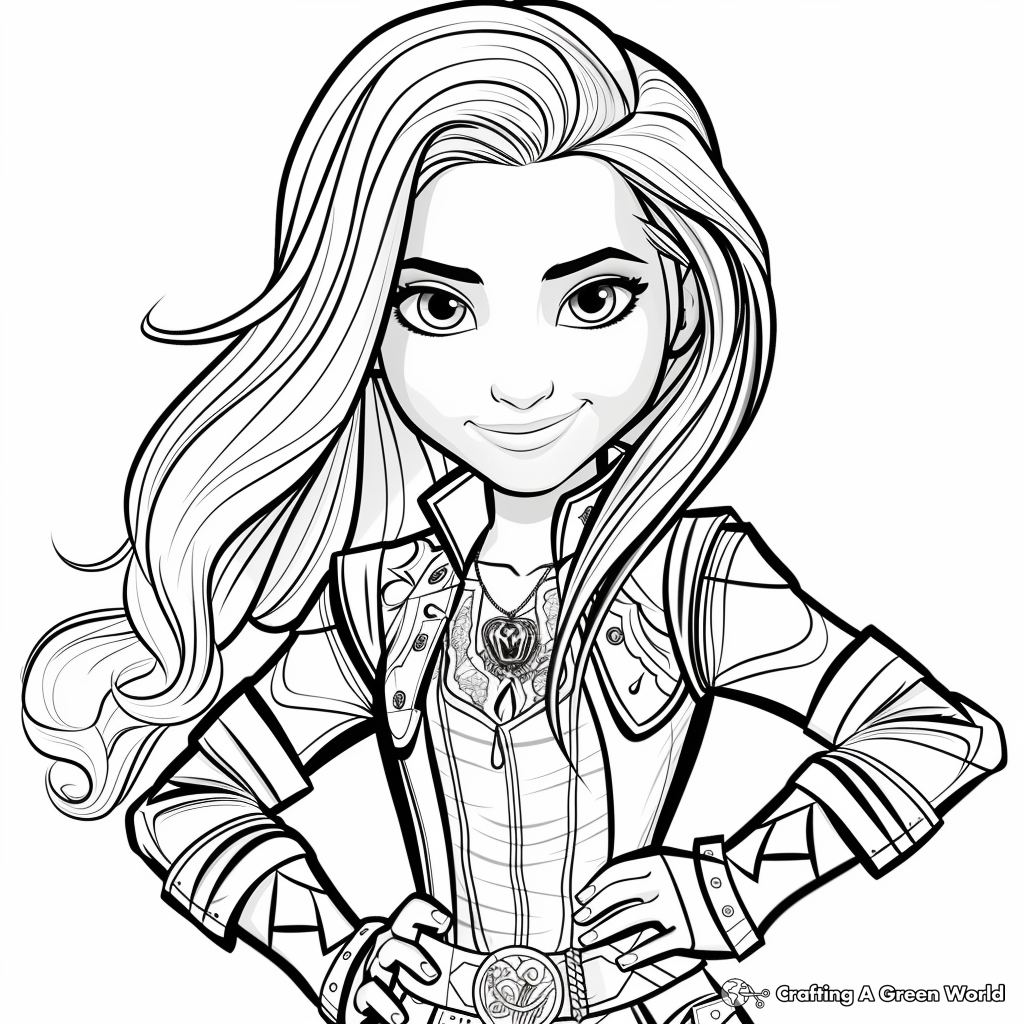 disney descendants coloring pages