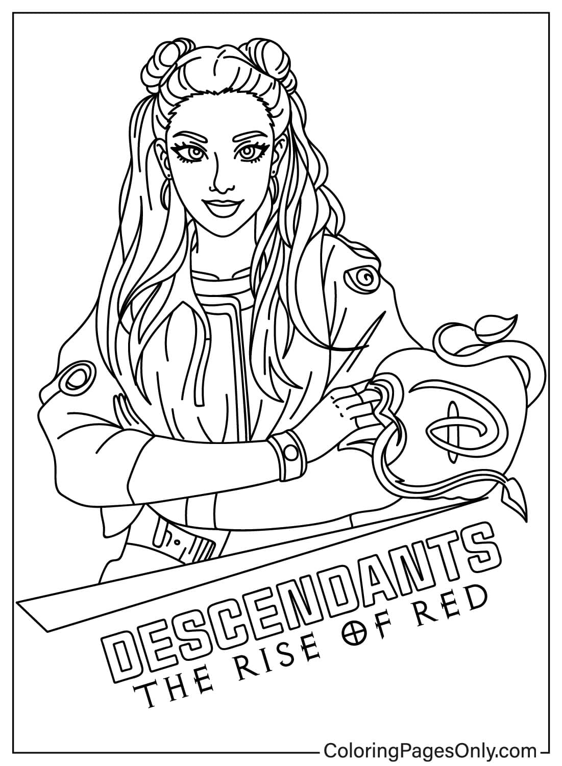 Descendants Rise Of Red Coloring Pages Descendants Rise Of Red Coloring Pages