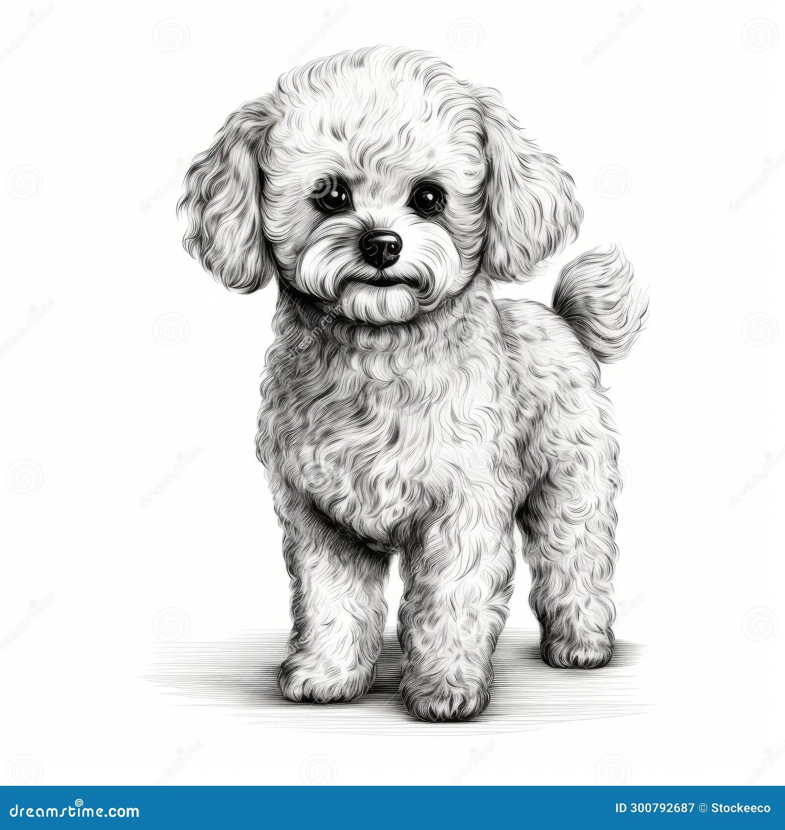 Detailed Black And White Poodle Drawing On White Background Stock Illustration Illustration Of Shading Illustrations 300792687 Detailed Black And White Poodle Drawing On White Background Stock Illustration Illustration Of Shading Illustrations 300792687