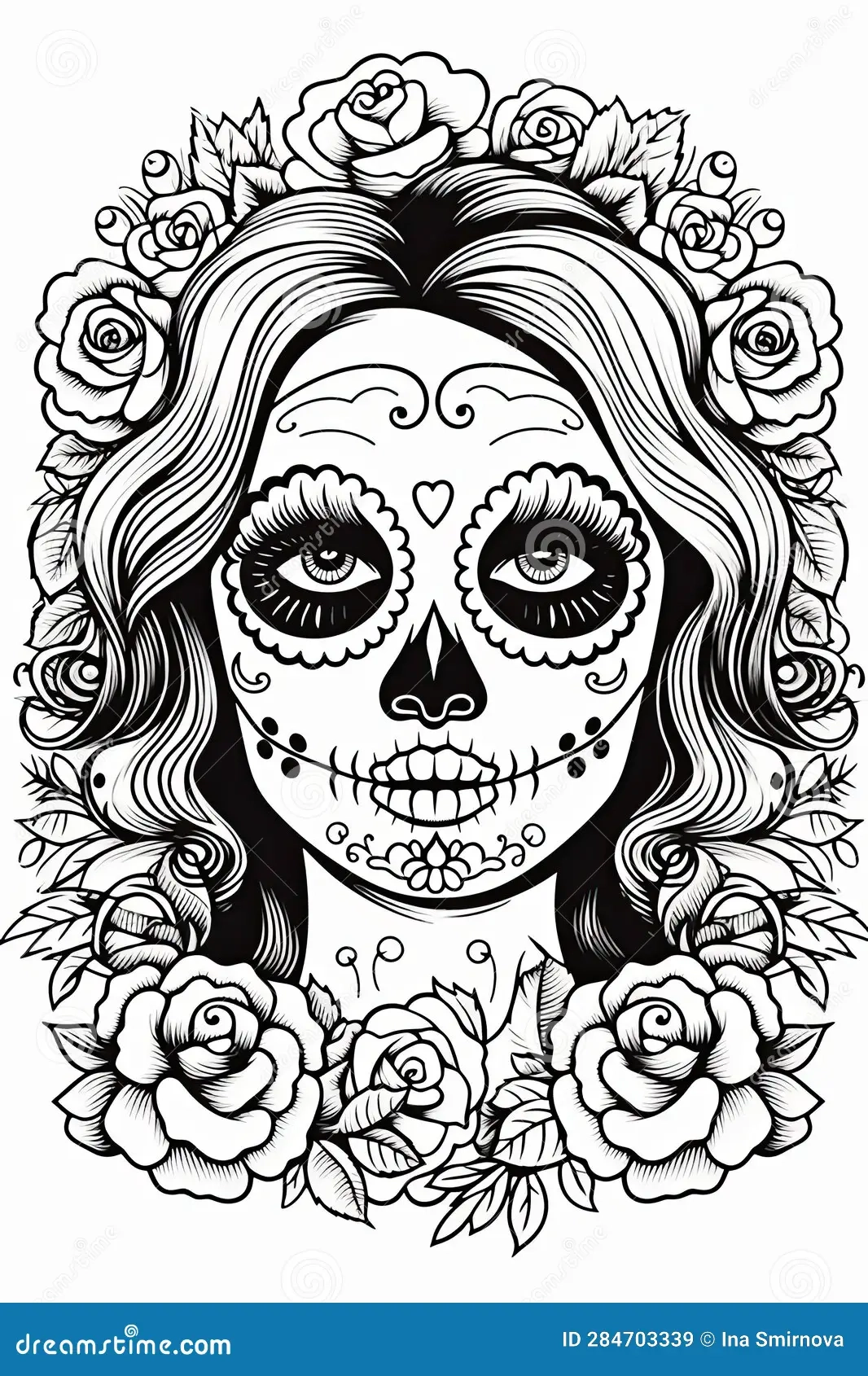 dia de muertos coloring pages