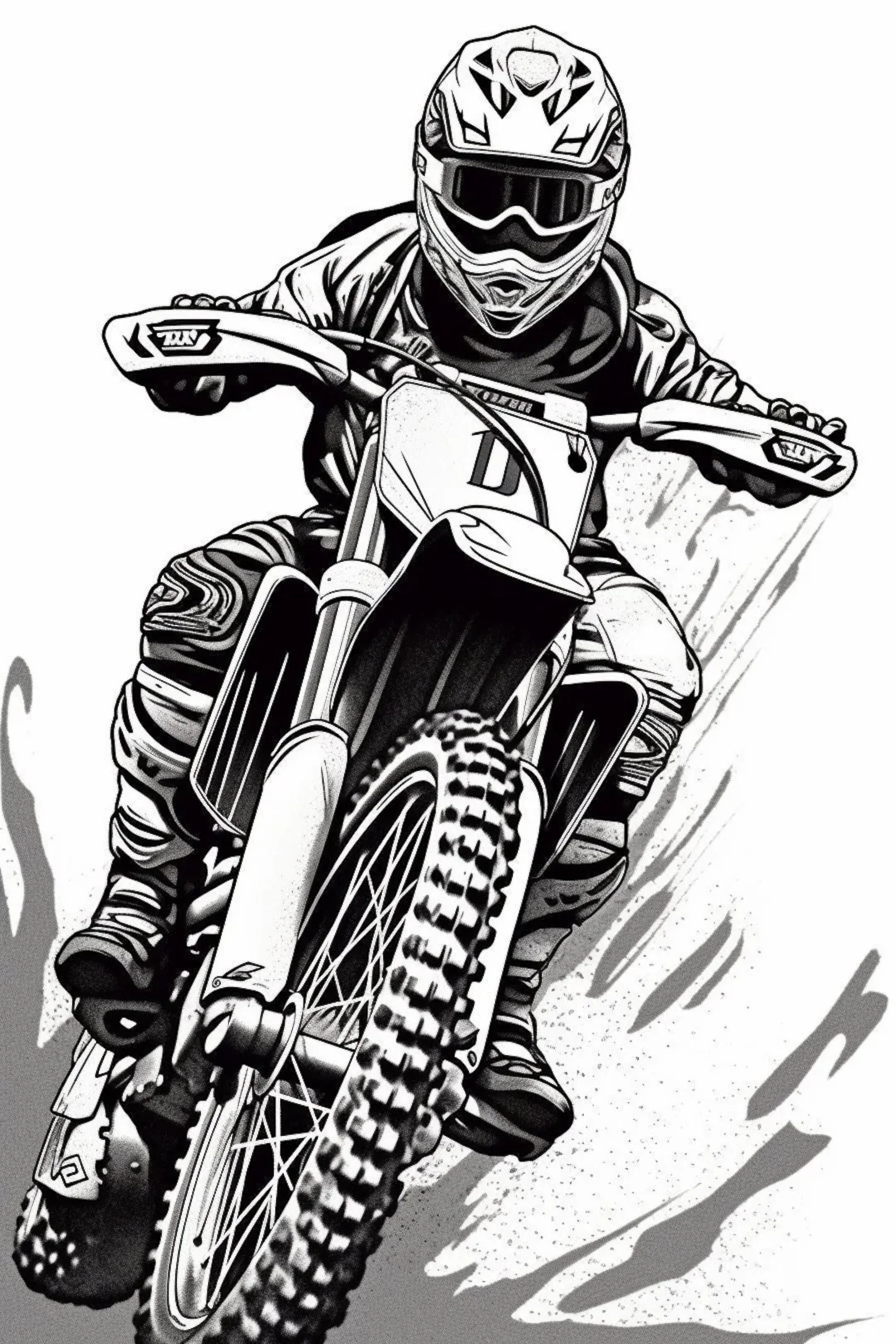 Digital Dirt Bike Coloring Pages Etsy