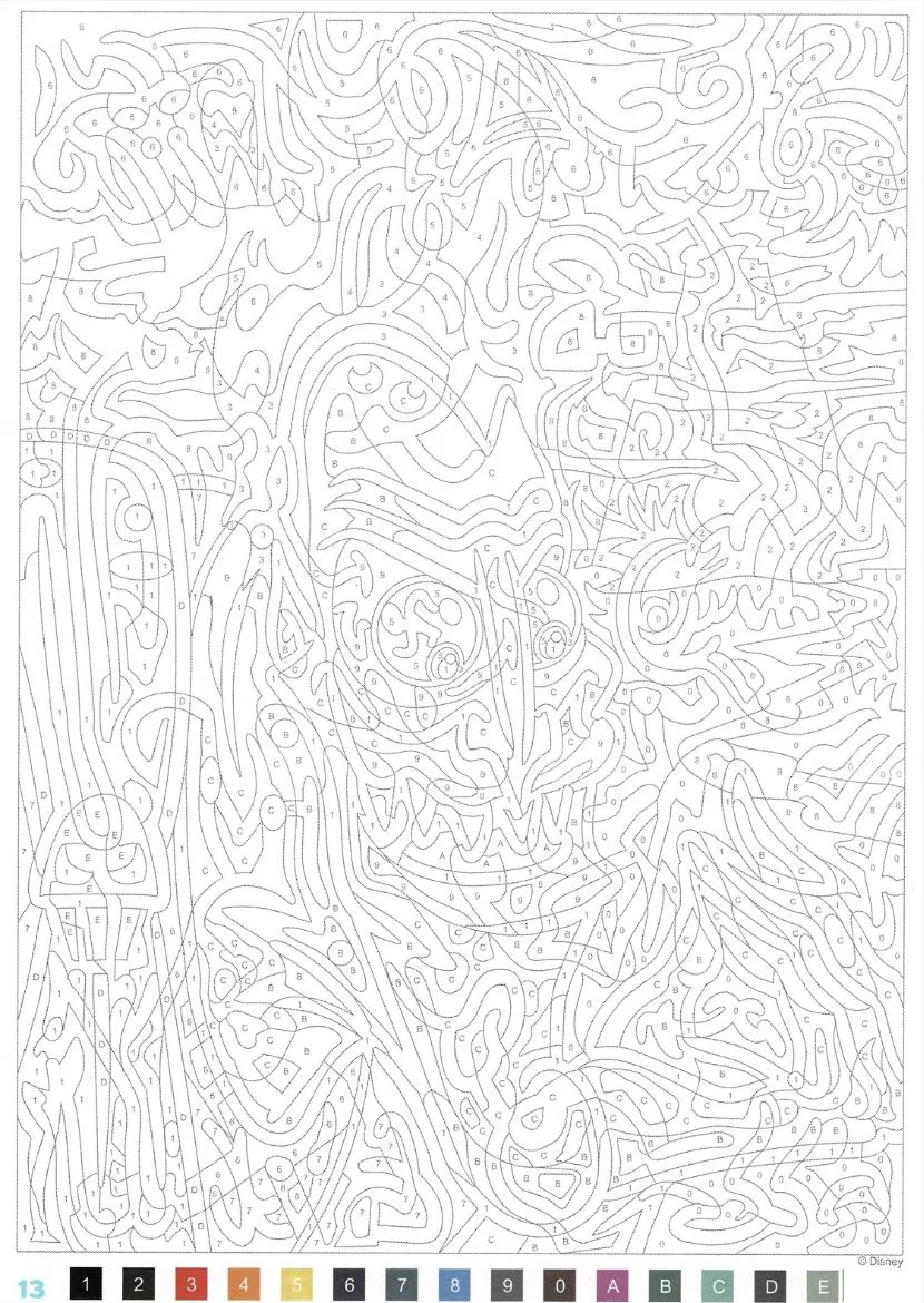 DIGITAL Disney Colour By Numbers Mystery 80 Pages From 8 Books read Item Details Etsy