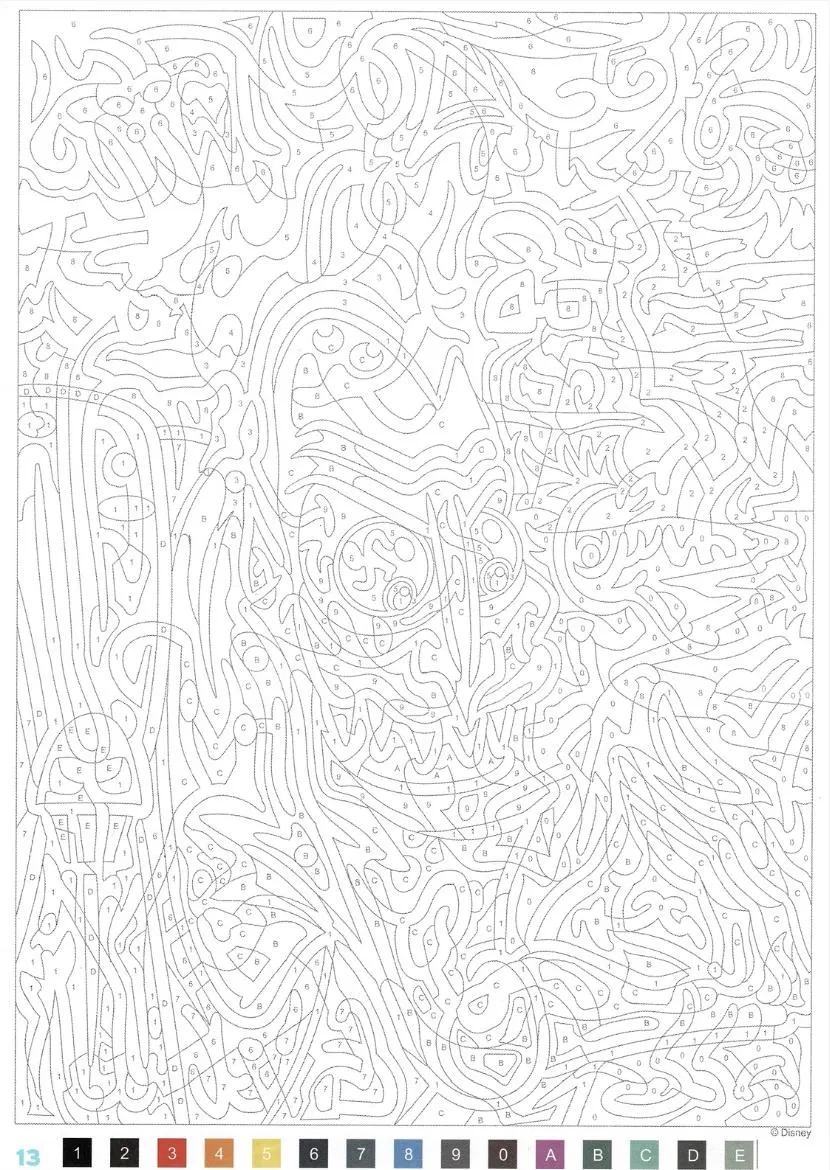 DIGITAL Disney Colour By Numbers Mystery 80 Pages From 8 Books read Item Details Etsy