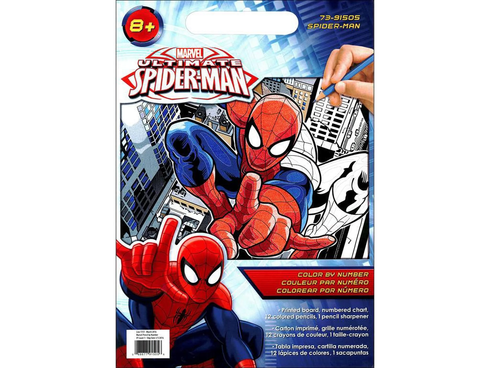 Dimensions Color By Number 9x12 Spiderman Walmart