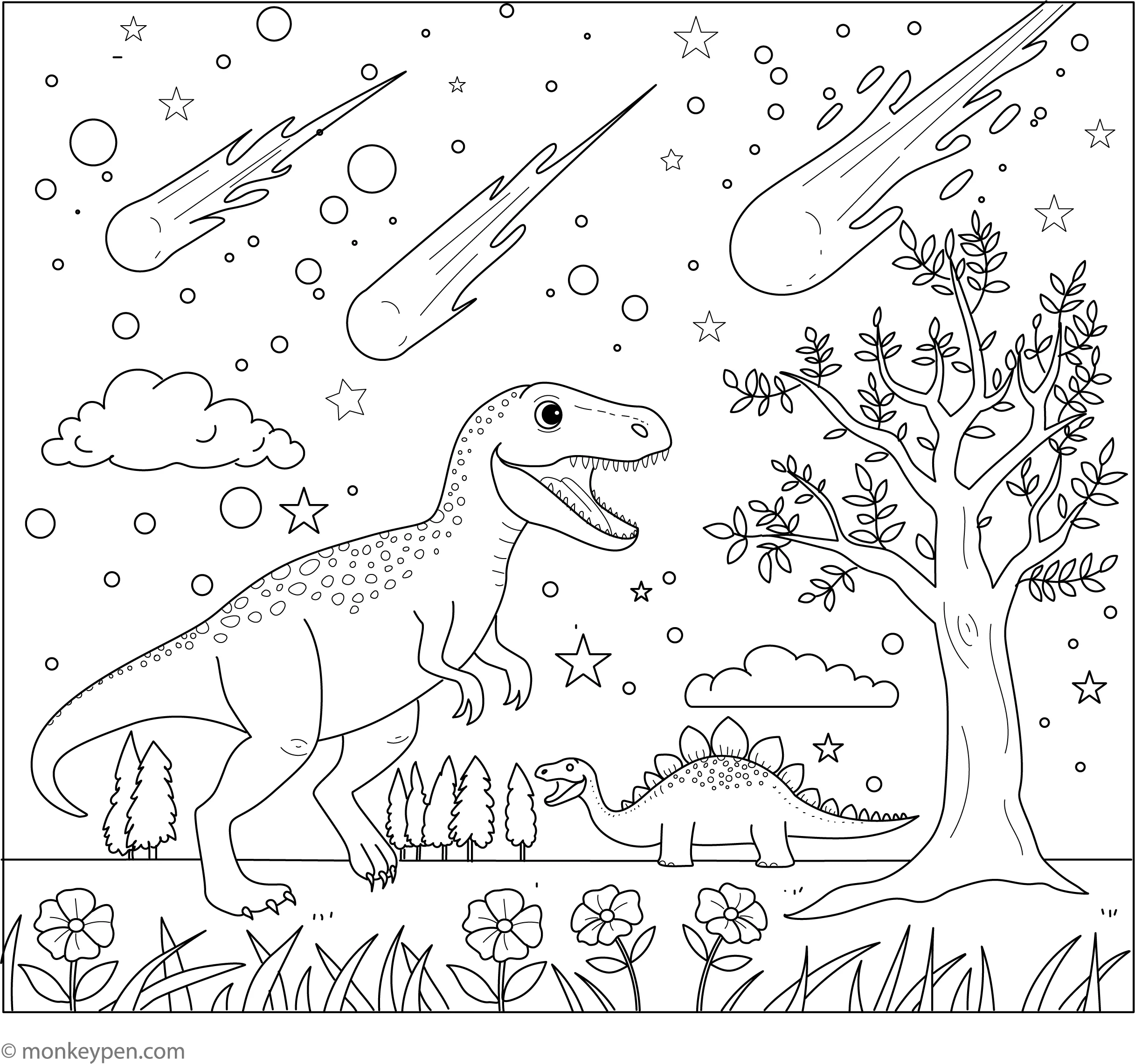 printable colouring pages dinosaurs