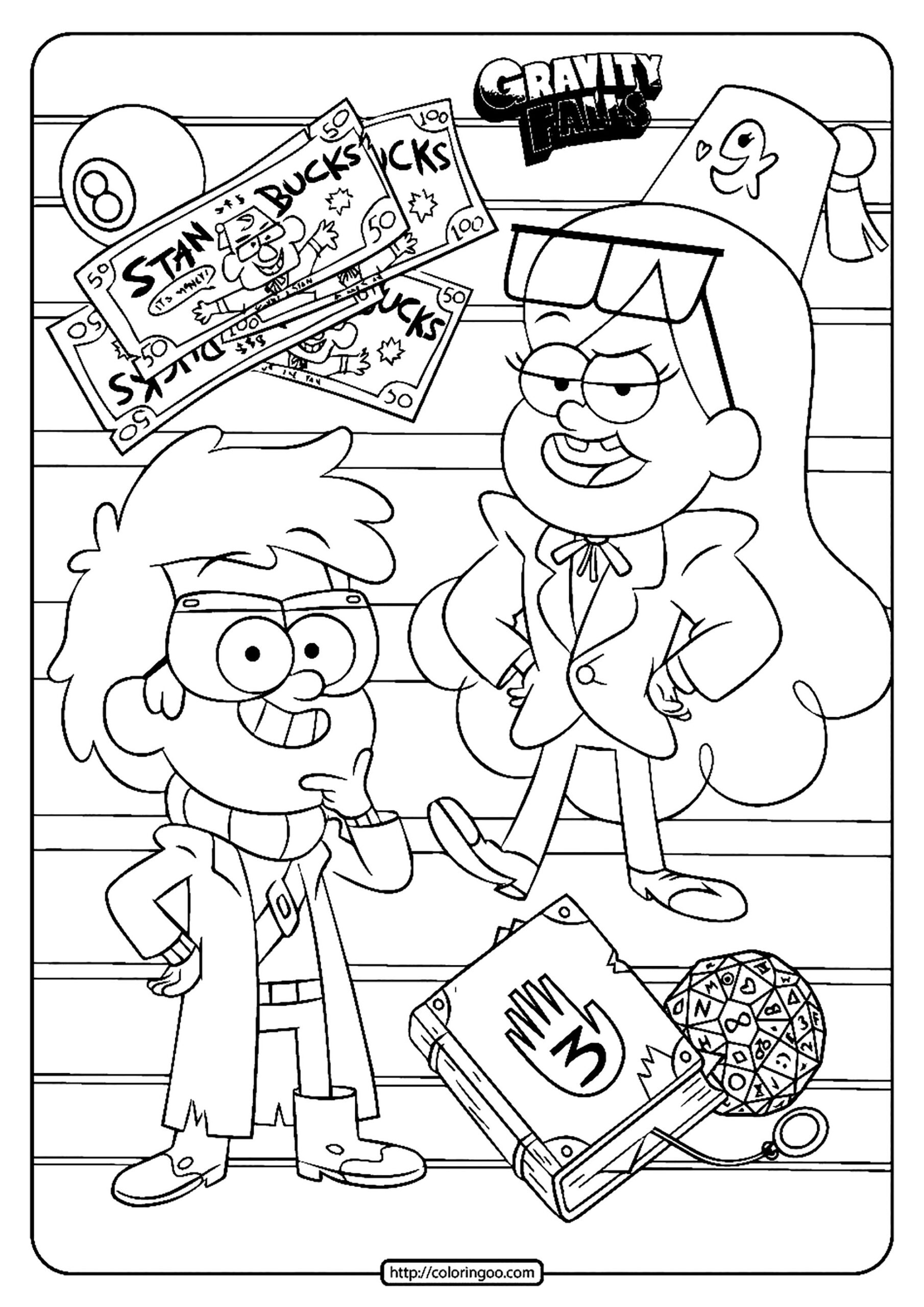 Dipper Pines And His Sister Mabel Gravity Falls Coloring Pages Dipper Pines And His Sister Mabel Gravity Falls Coloring Pages