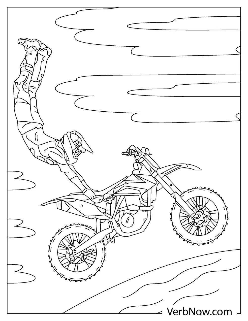 Dirtbike Coloring Page
