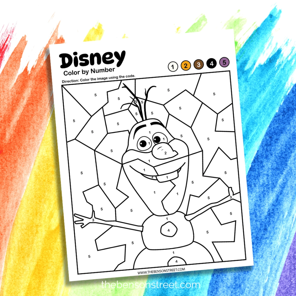 Disney Color By Number Coloring Pages 8 Free Printables