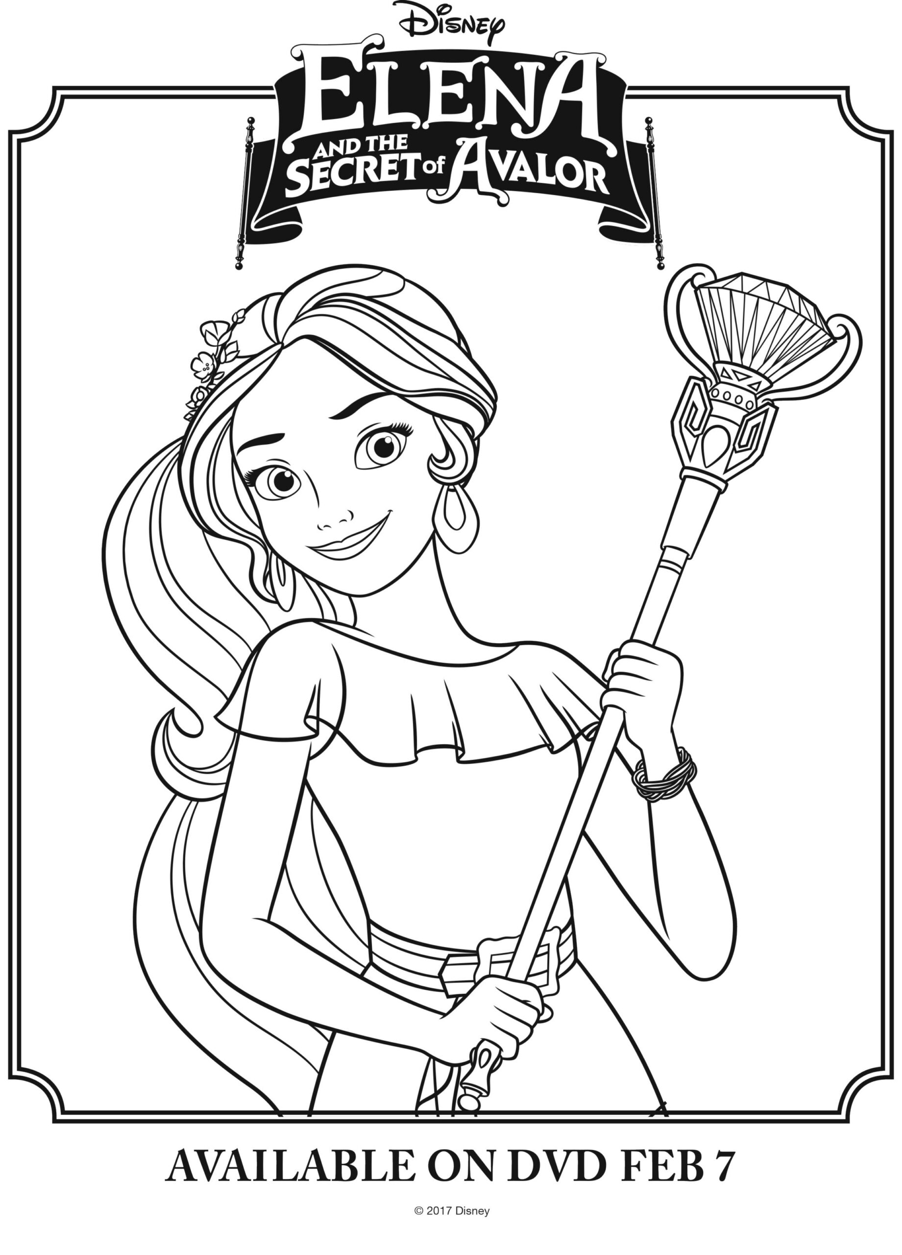 Disney Elena Of Avalor Free Printable Coloring Page Mama Likes This