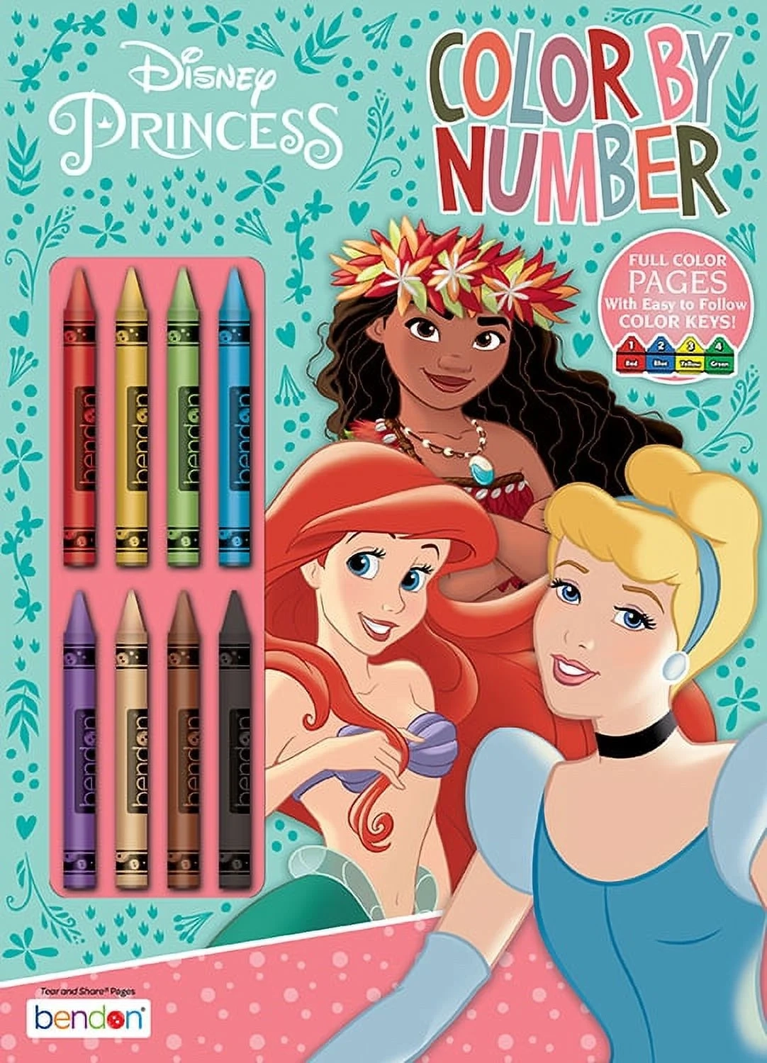 disney color by number coloring book