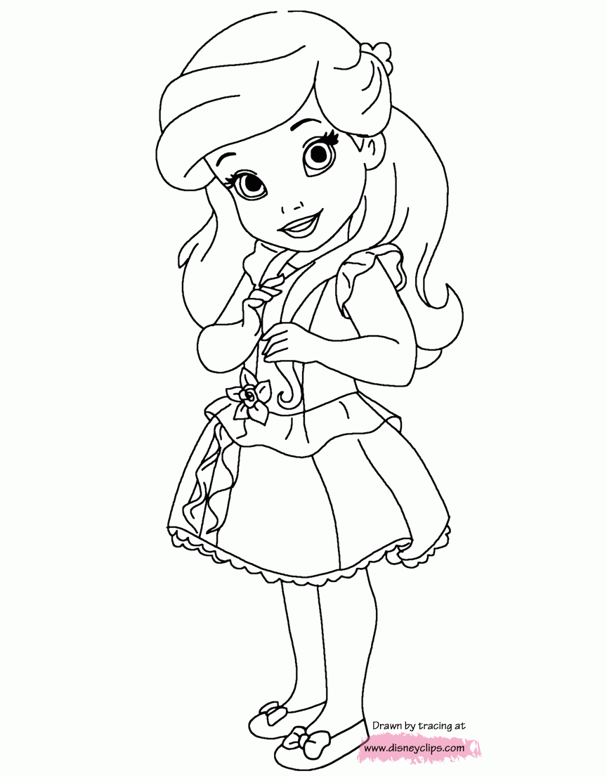 baby princess coloring pages