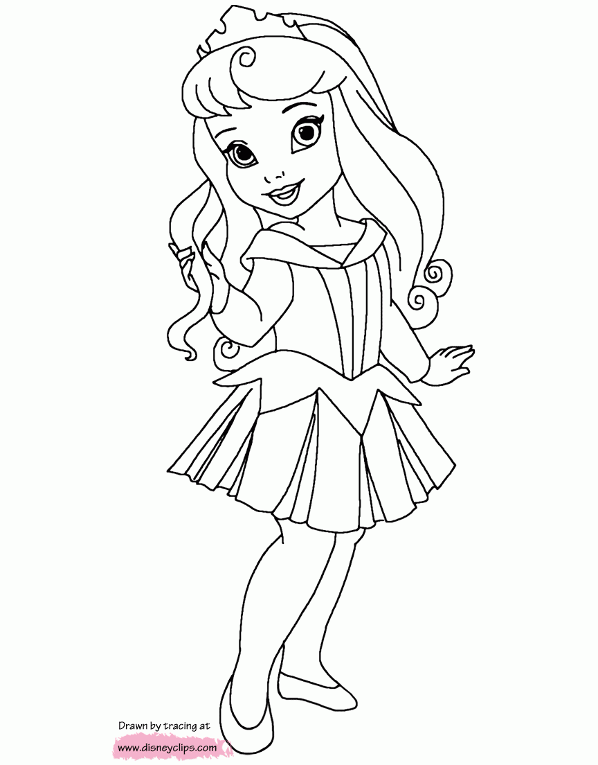 Disney s Little Princesses Coloring Pages Disneyclips